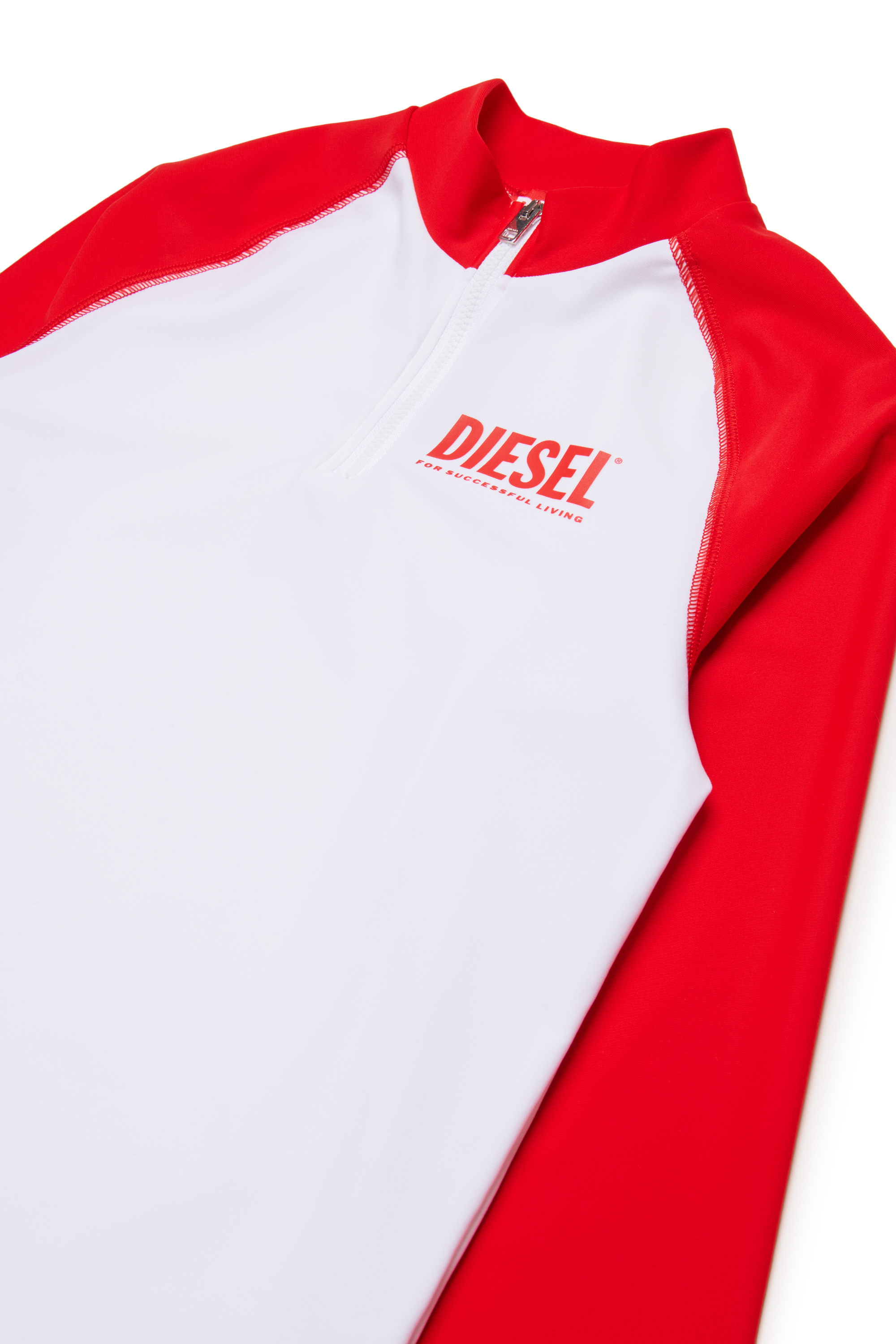 Diesel - MTRUS, Rash guard con mezza zip Uomo in Multicolor - 3