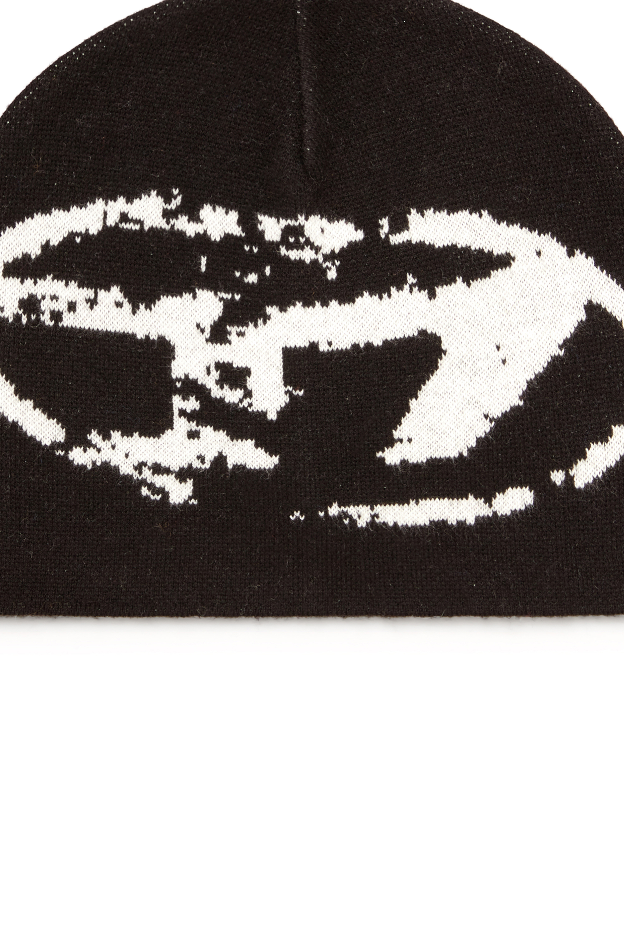 Diesel - K-APITAN, Berretto in misto lana con Logo Oval D Unisex in Nero - 3