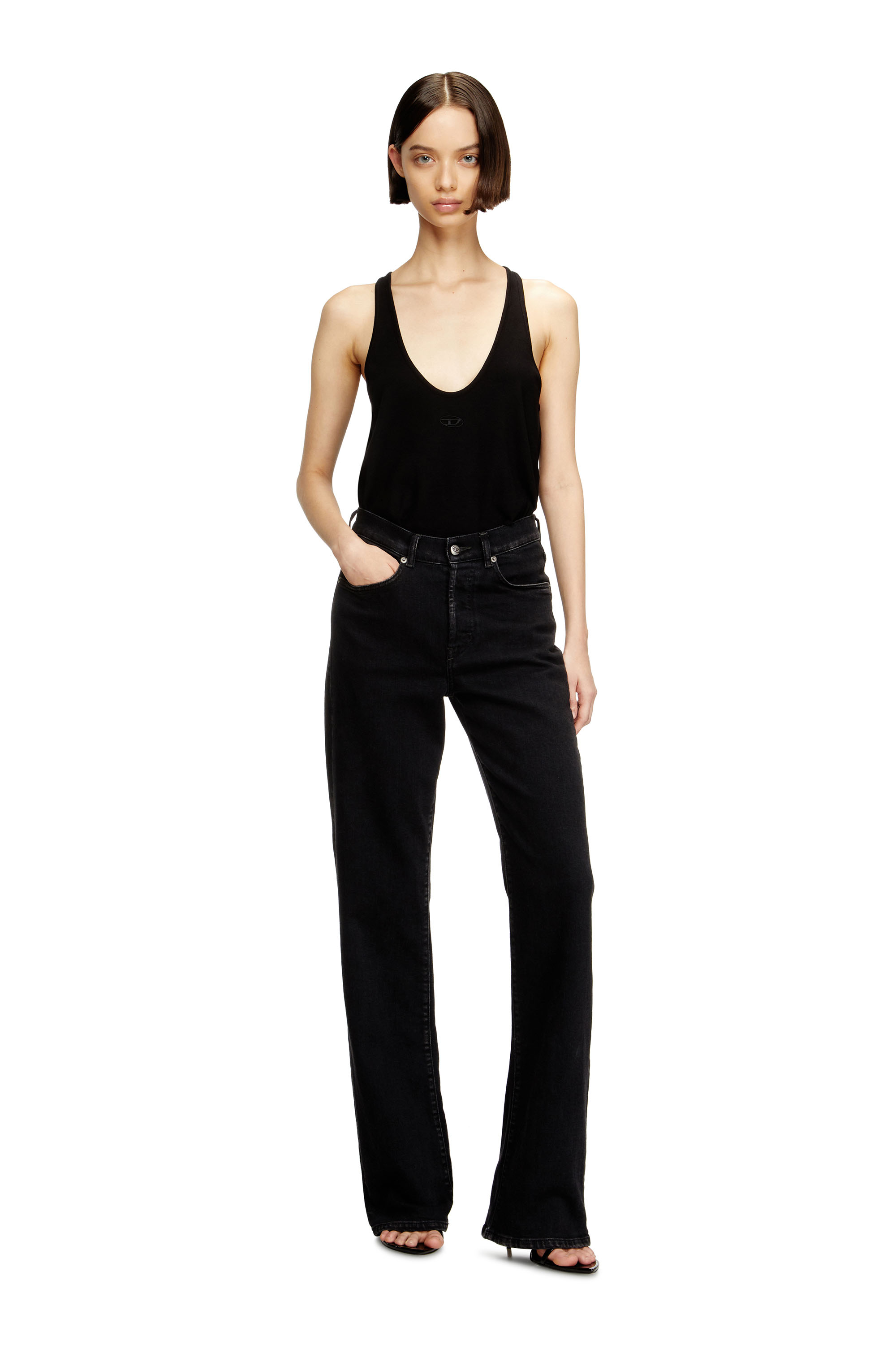 Diesel - Regular Jeans 1971 D-Sent 09N89 Donna, Nero/Grigio scuro - Image 2