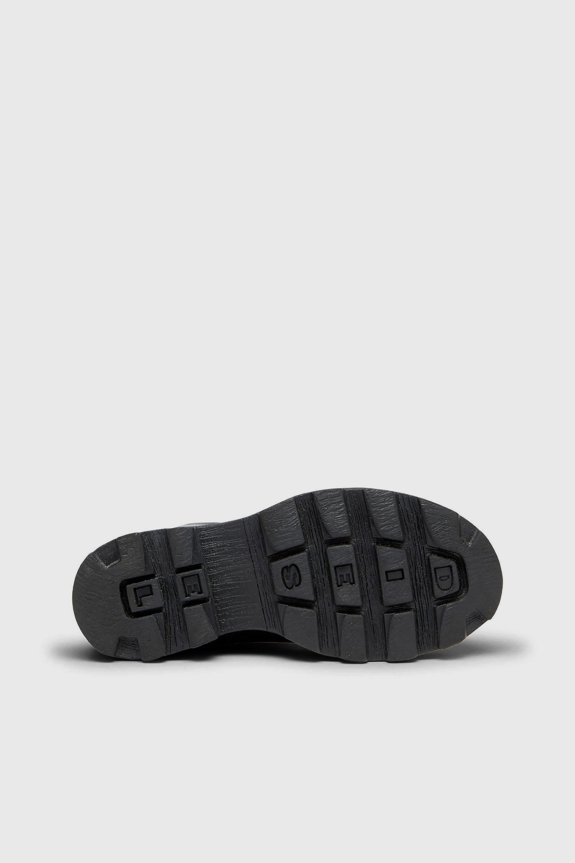 Diesel - D-HAMMER BKR D W, D-Hammer-Anfibi cut-out in pelle con logo in metallo Donna in Nero - 5