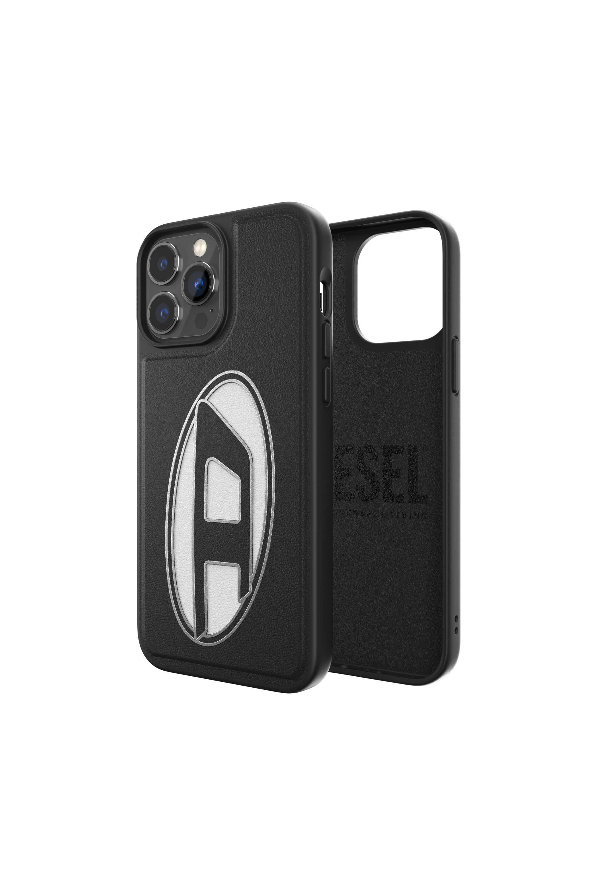 Diesel - 48873 STANDARD CASE, Custodia sagomata con logo per iPhone 13 Pro Max Unisex in Nero - 1