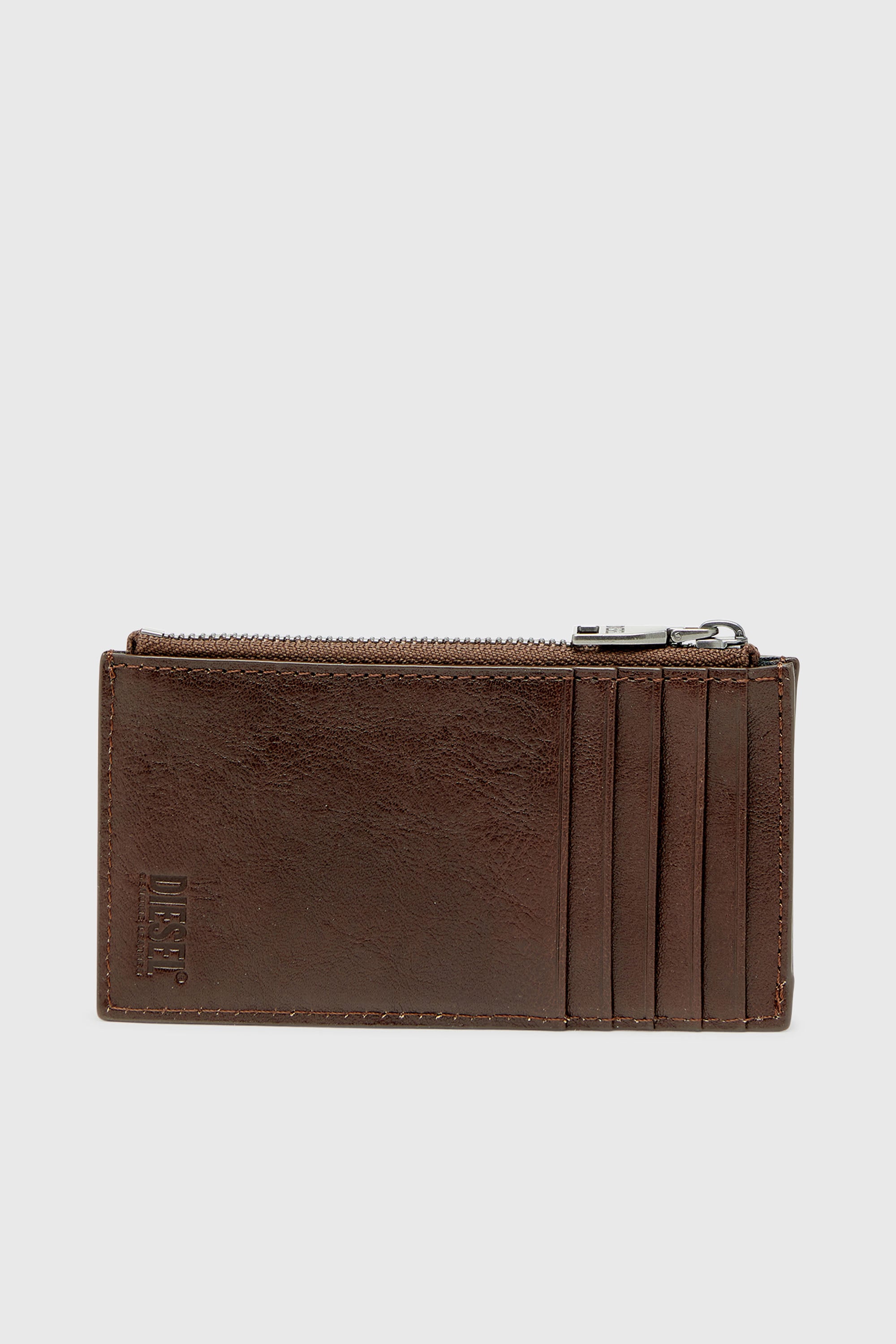 Diesel - FLAG-D CARD HOLDER III, Portatessere in pelle con chiusura a zip Uomo in Marrone - 2