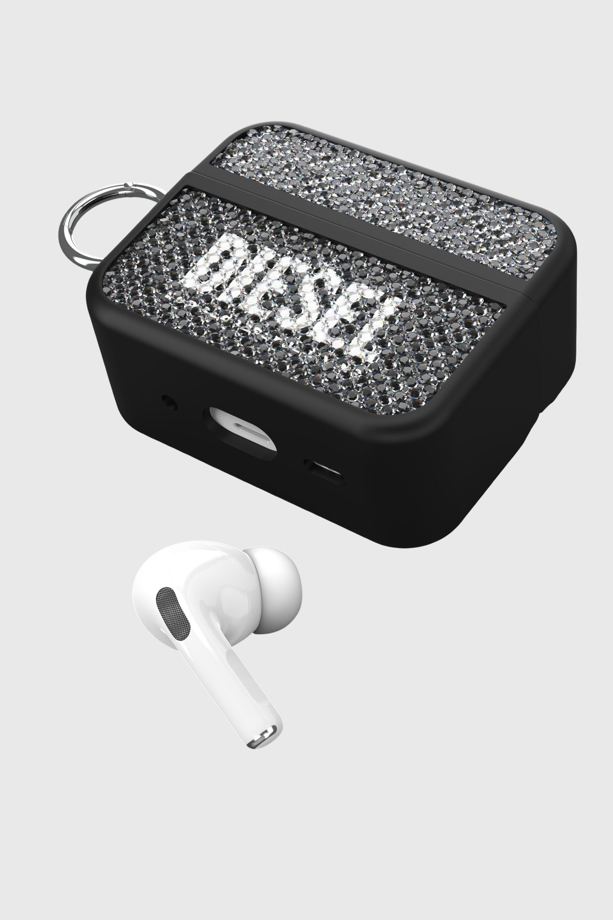 Diesel - 60195 AIRPOD CASE AIRPODS CASE, Cover Swarosky per Airpods Pro / Pro 2 Unisex in Nero - 4