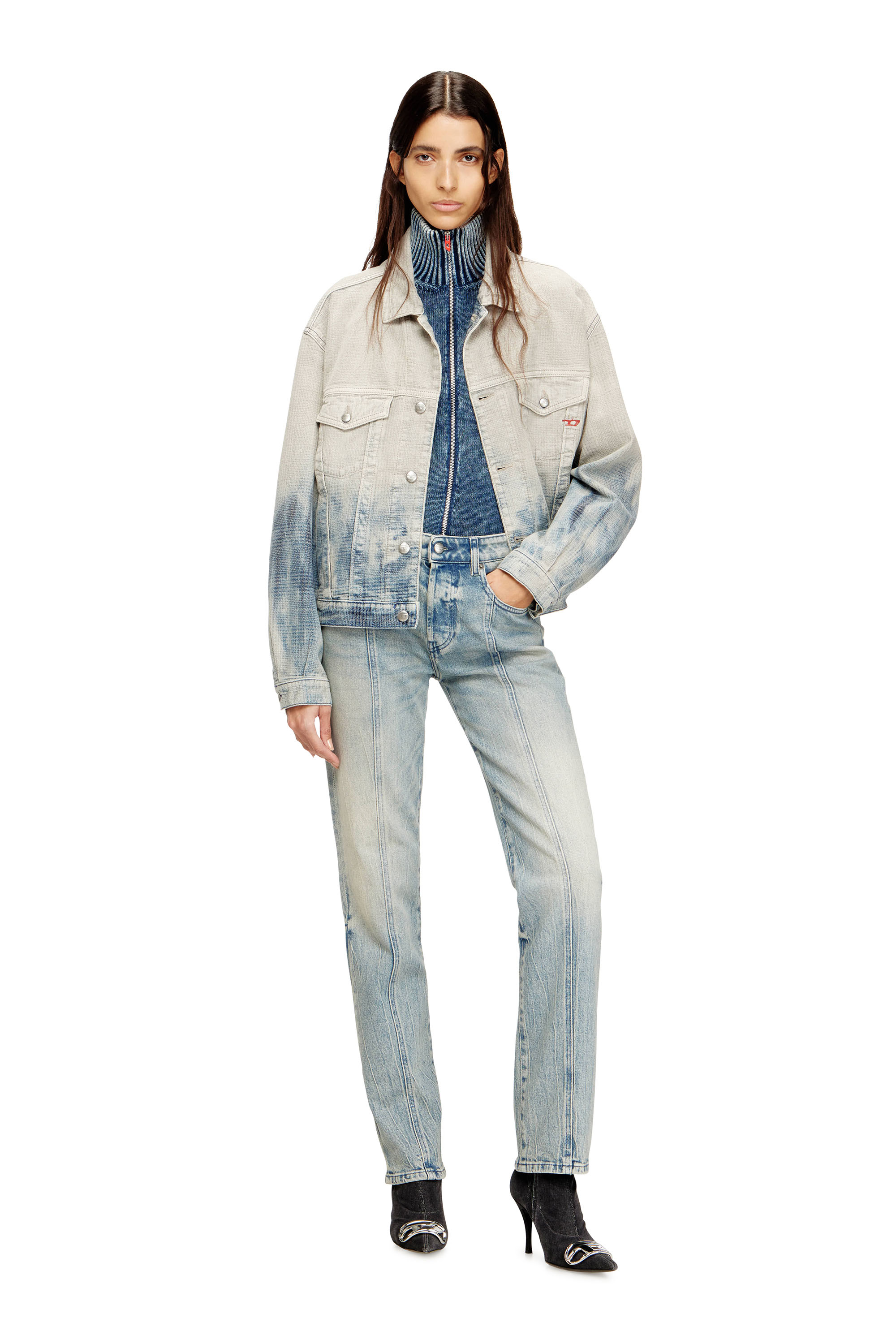 Diesel - Regular Jeans 1989 D-Mine 09N55 Donna, Blu Chiaro - Image 2