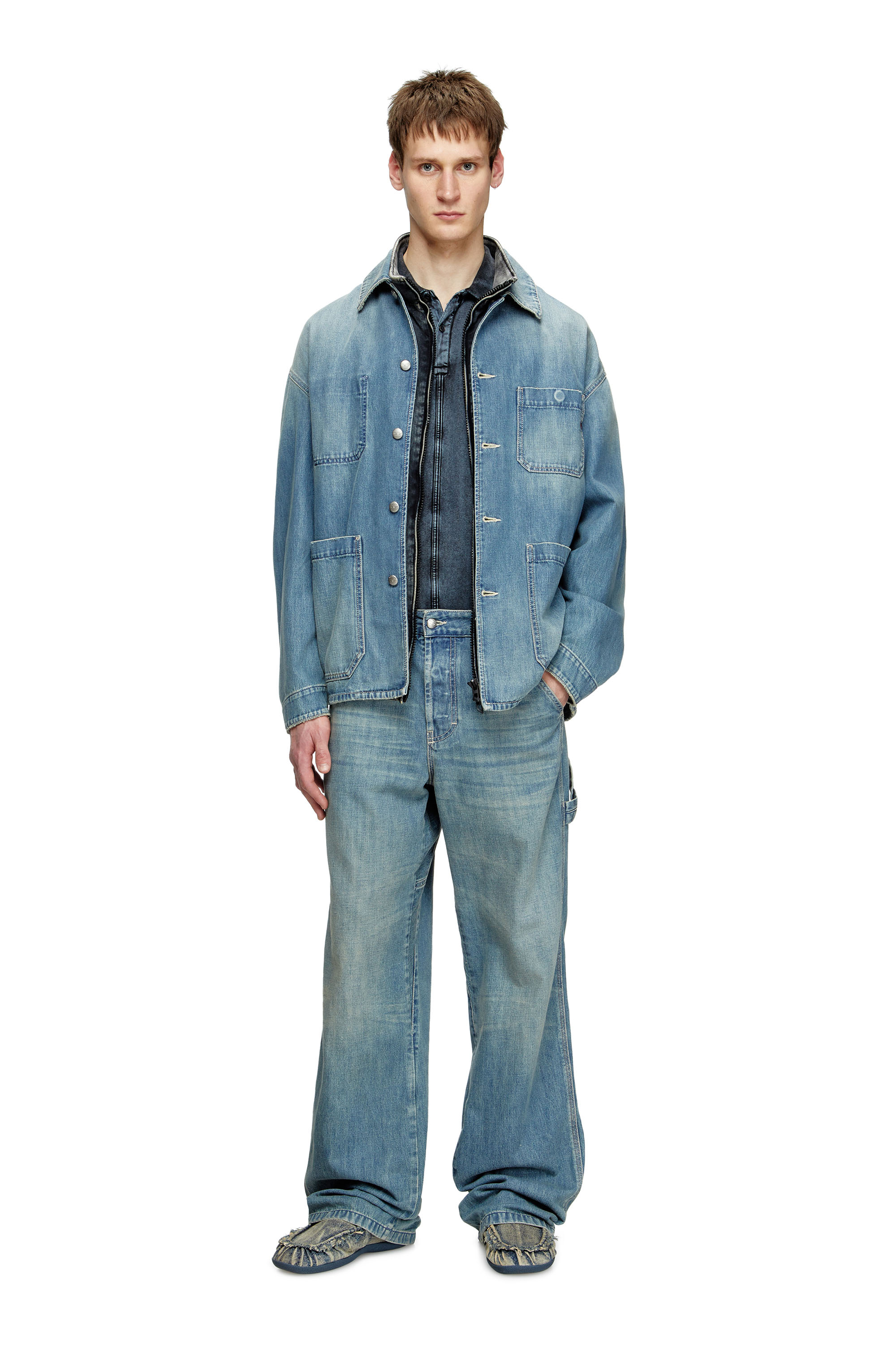 Diesel - D-STACK-U, Giacca in denim utility Unisex in Blu - 2