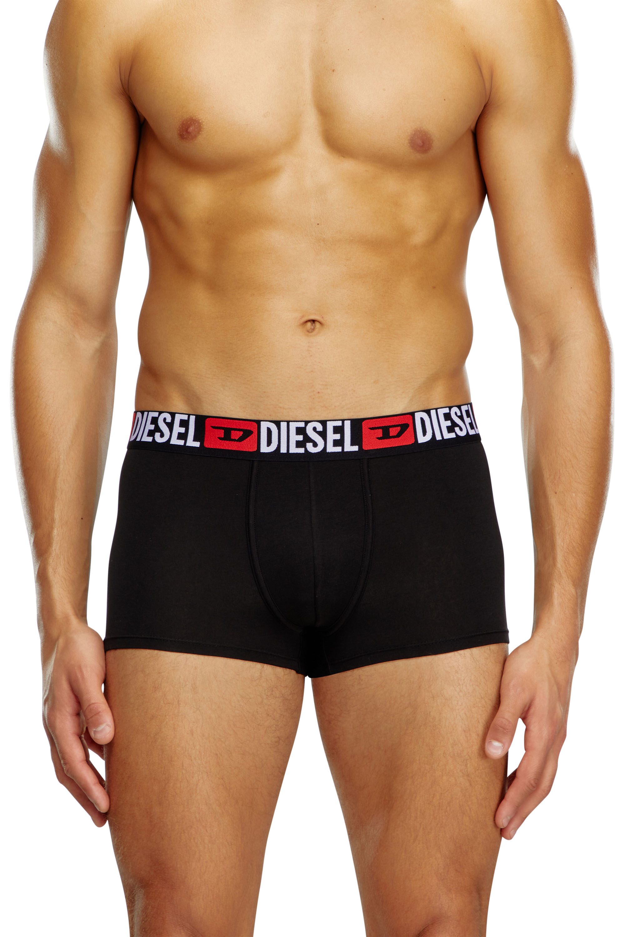 Diesel - UMBX-DAMIENTHREEPACK, Set di tre boxer con elastico in vita con logo all-over Uomo in Nero - 3
