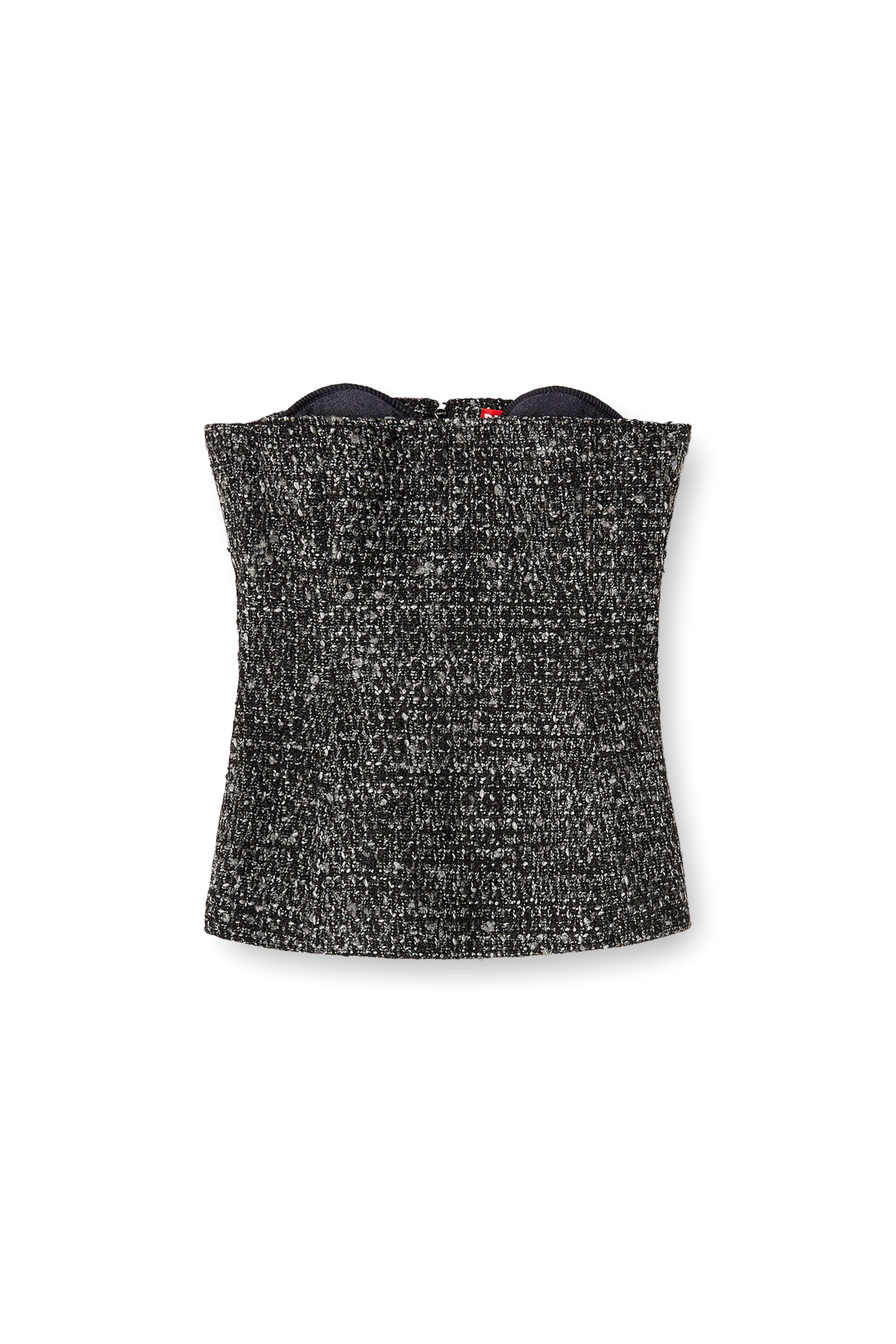 Diesel - T-ORSET, Corsetto bouclé con taglio ultra basso Donna in Nero - 3