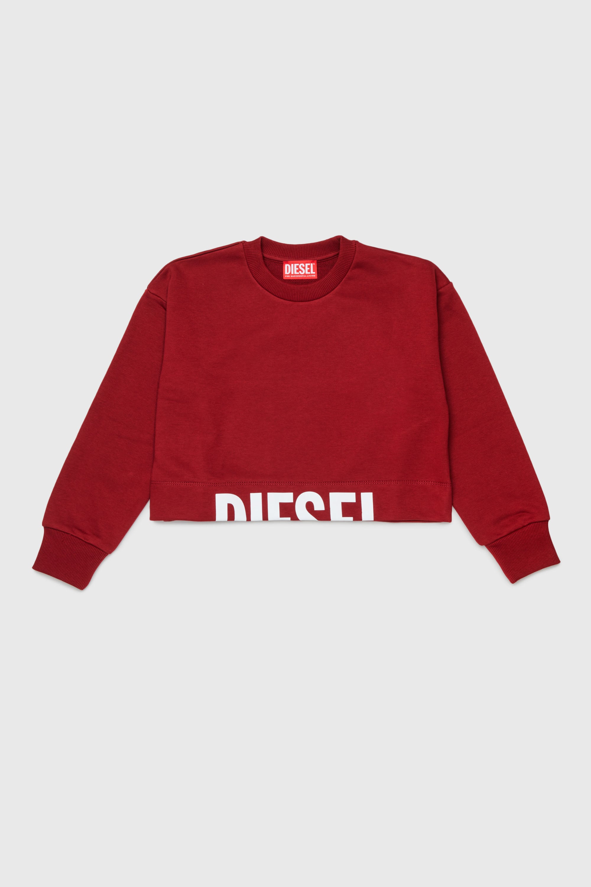Diesel - SCEFY, Felpa con logo tagliato Donna in Rosso - 1