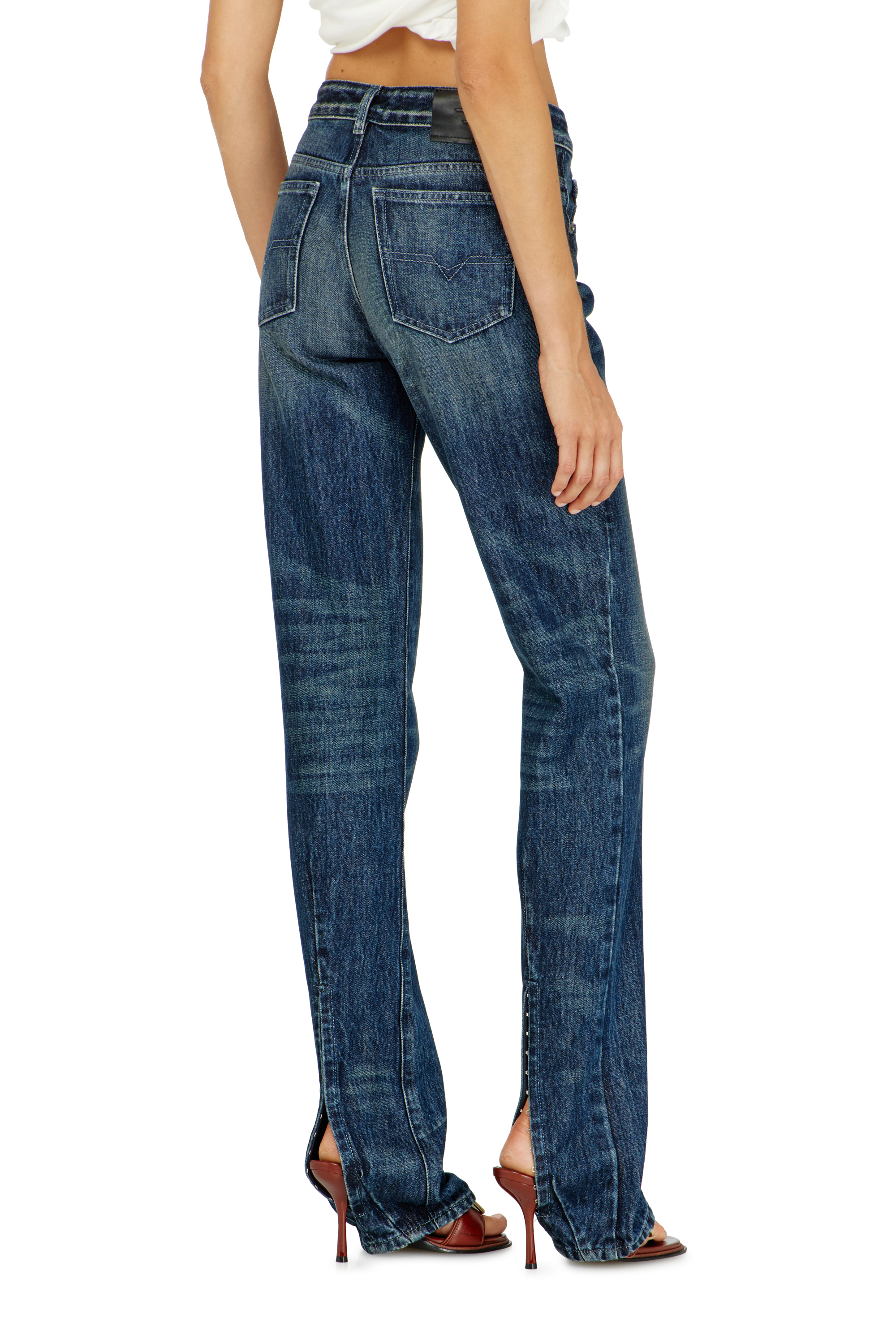 Diesel - Regular Jeans D-Heel 007FZ Donna, Blu Scuro - Image 4