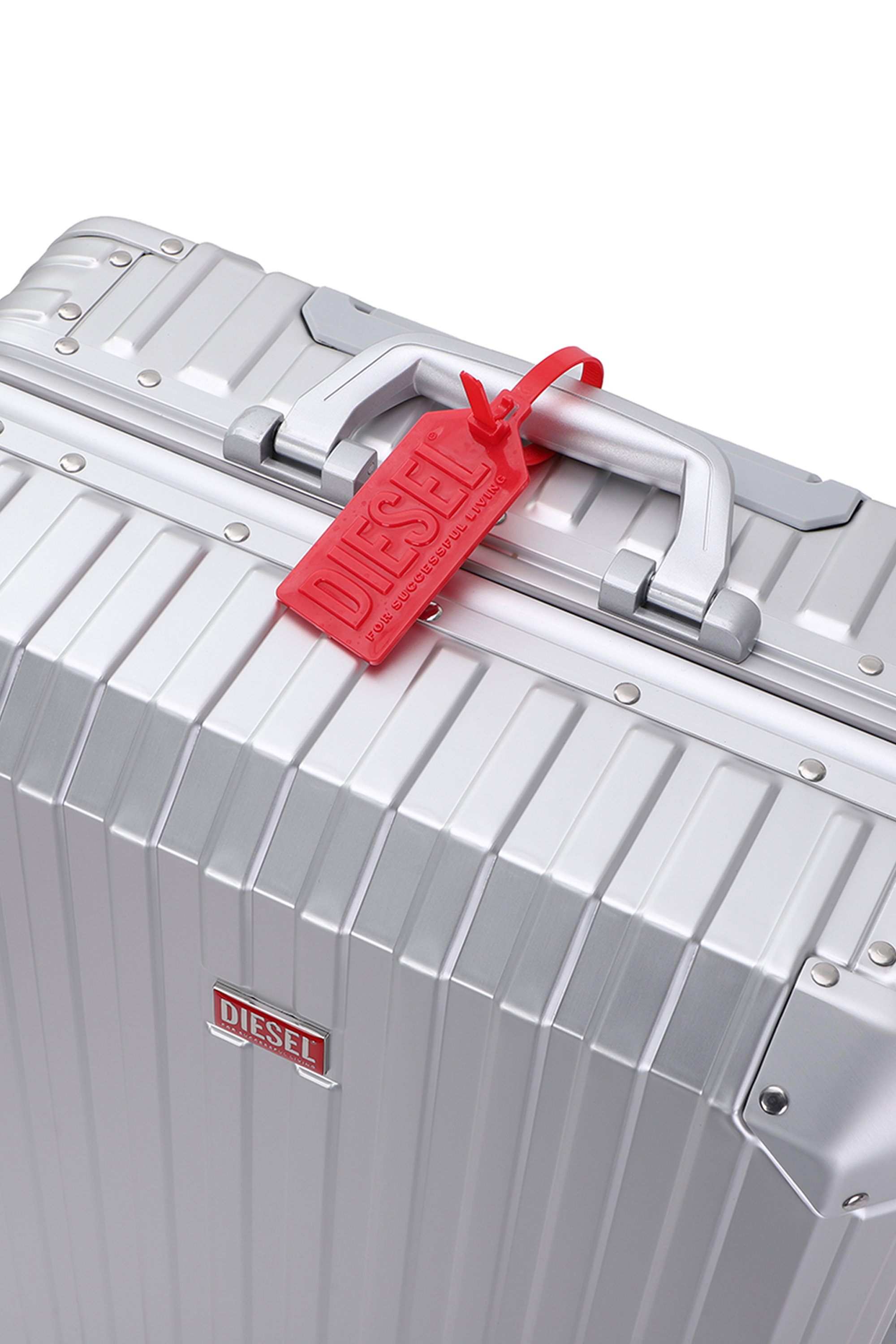 Diesel - DIESEL ALUMINUM TROLLEY- DSL002, Valigia in alluminio taglia M Unisex in Argento - 2