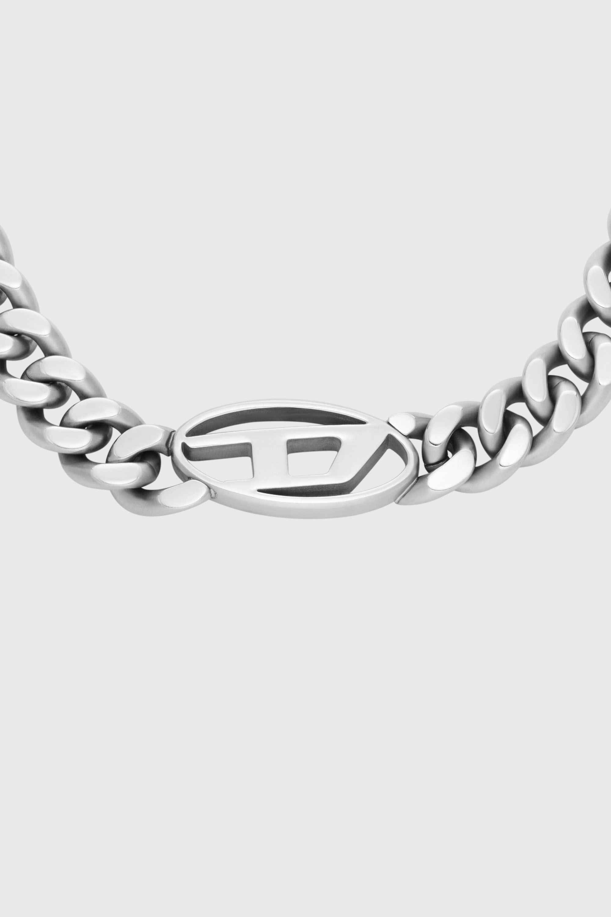 Diesel - DX1433, Choker con logo oval D Uomo in Argento - 2