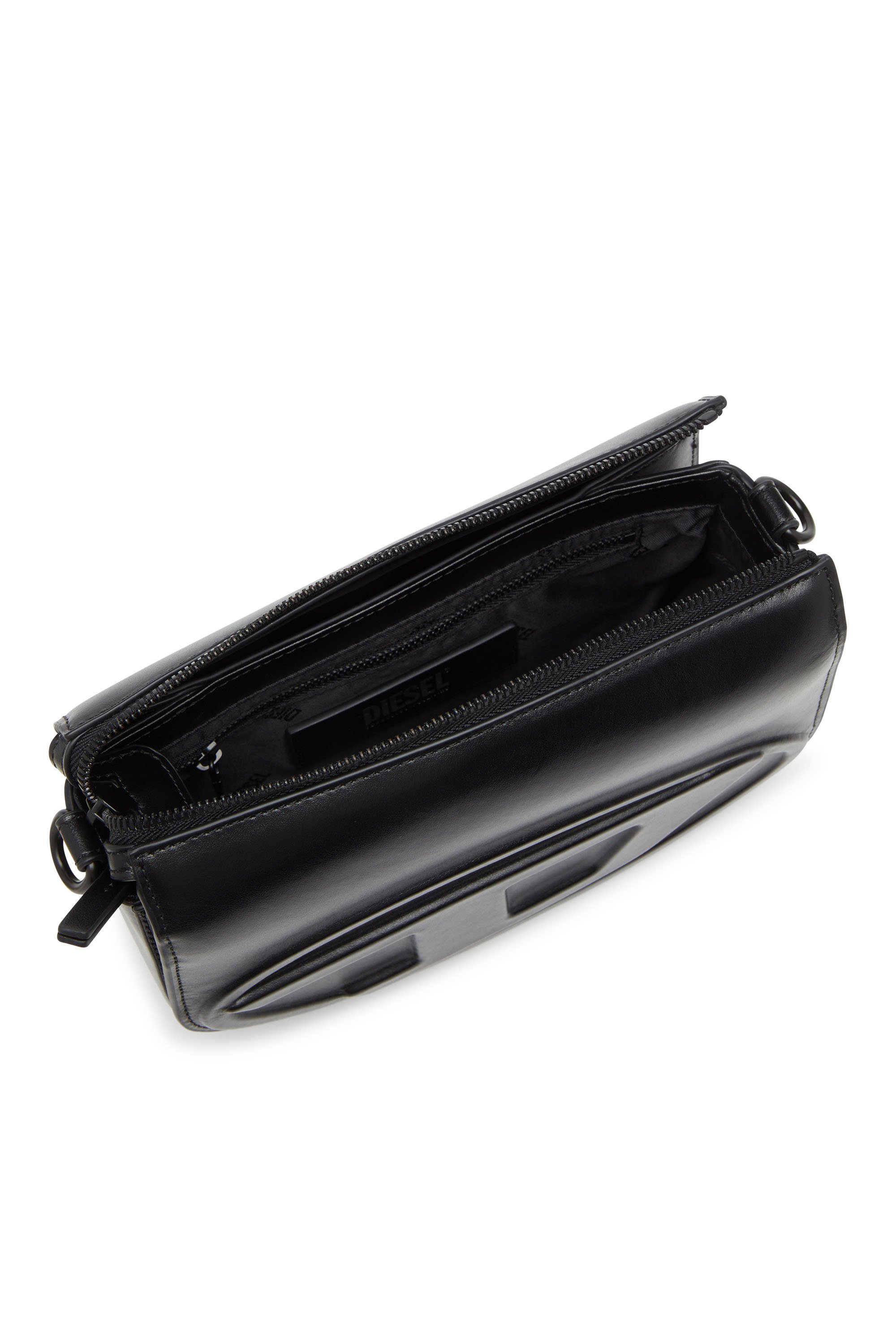 Diesel - 1DR CAMERA BAG, Unisex's Camera bag in premium leather in Black - 4