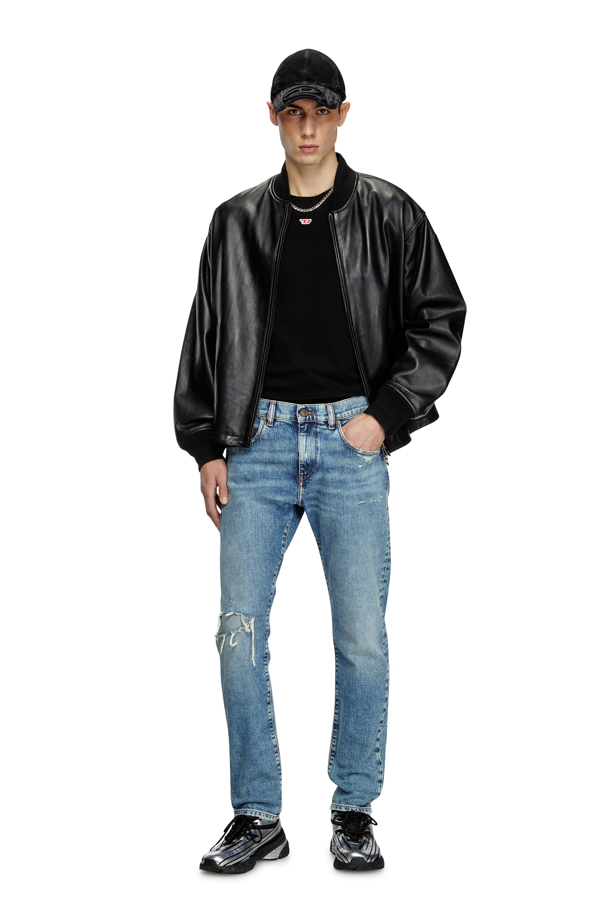 Diesel - Slim Jeans 2019 D-Strukt 09L34 Uomo, Blu Chiaro - Image 1