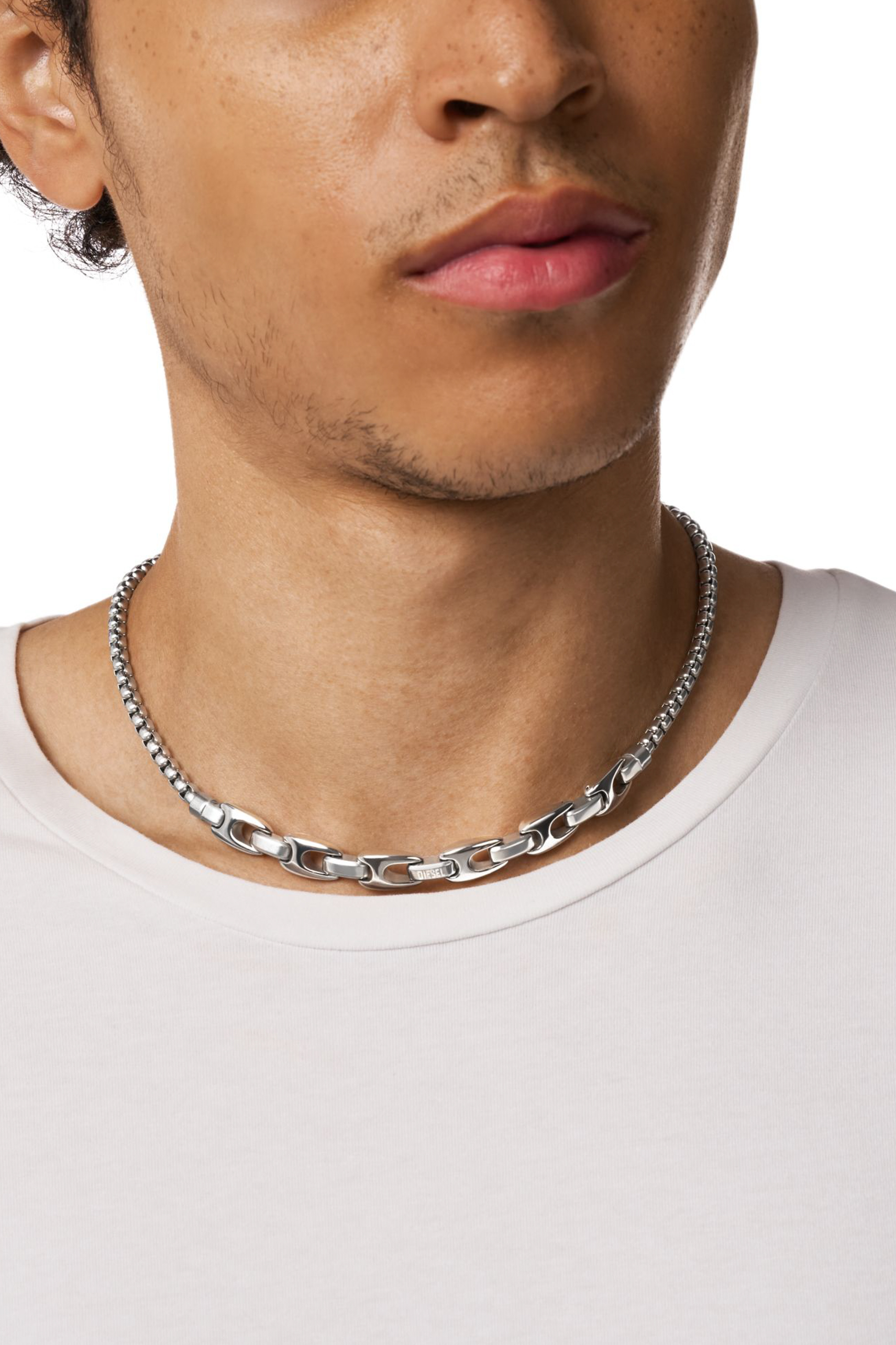 Diesel - DX1650040 JEWELLERY, Orecchino a goccia in acciaio inossidabile Unisex in Argento - 4