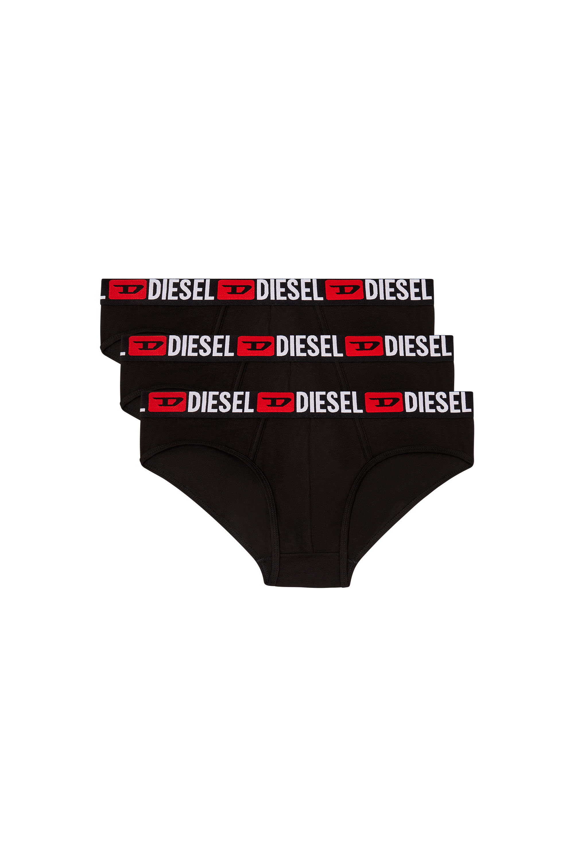 Diesel - UMBR-ANDRETHREEPACK, Set di tre slip a tinta unita Uomo in Nero - 1