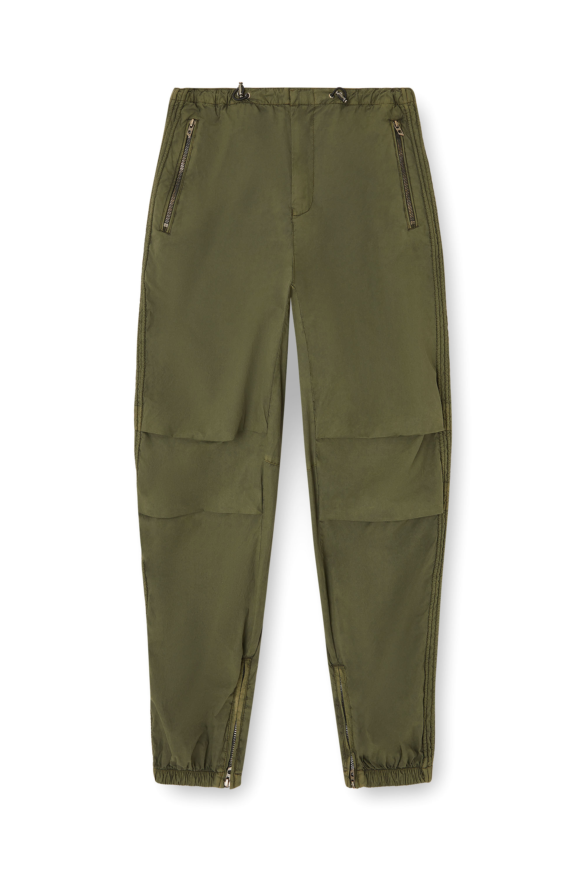 Diesel - P-STITCH, Pantaloni cargo in cotone con bande laterali Uomo in Verde - 3
