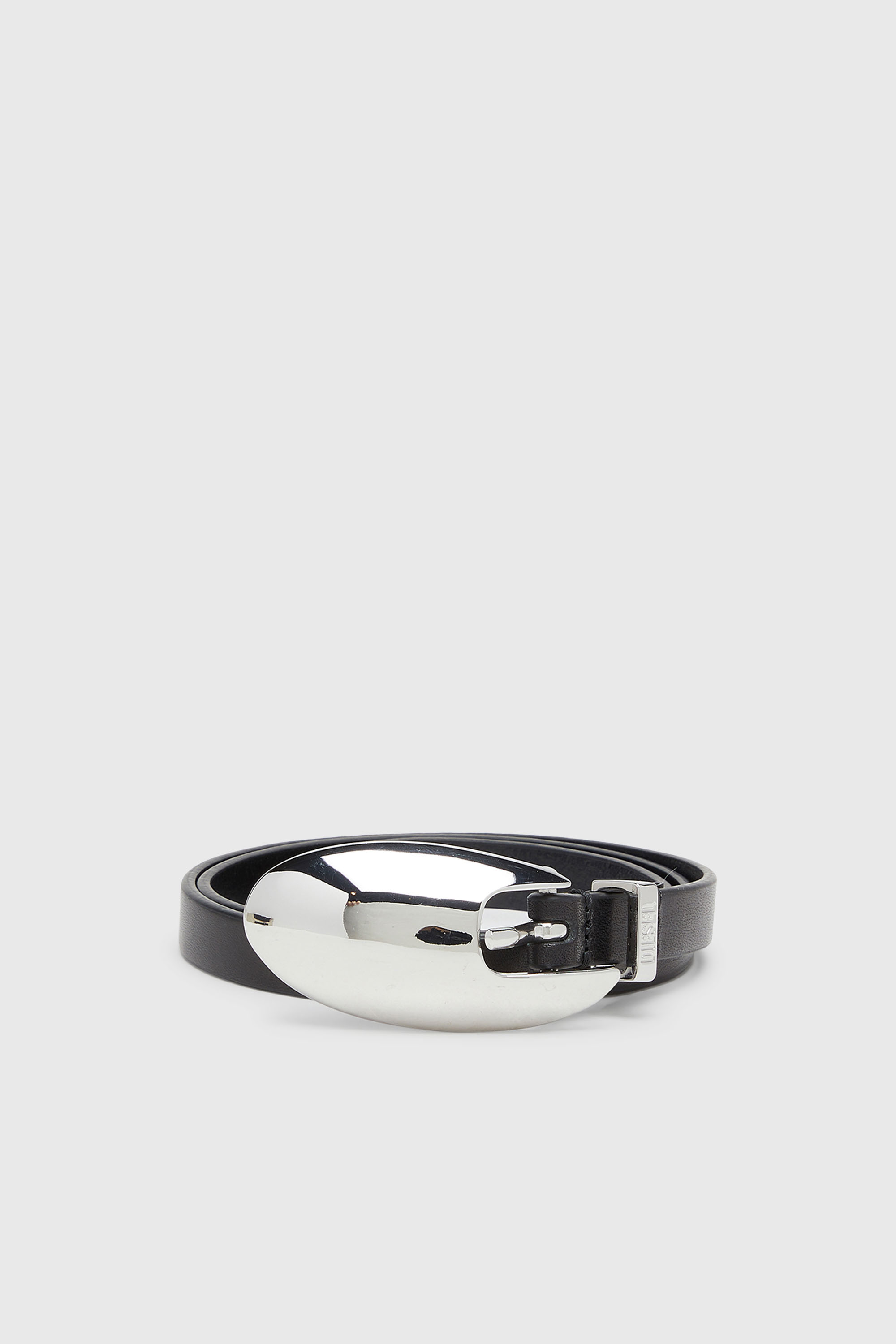 Diesel - B-ROP 15, Cintura 1.5 cm sottile in pelle con fibbia scultura Donna in Nero - 1