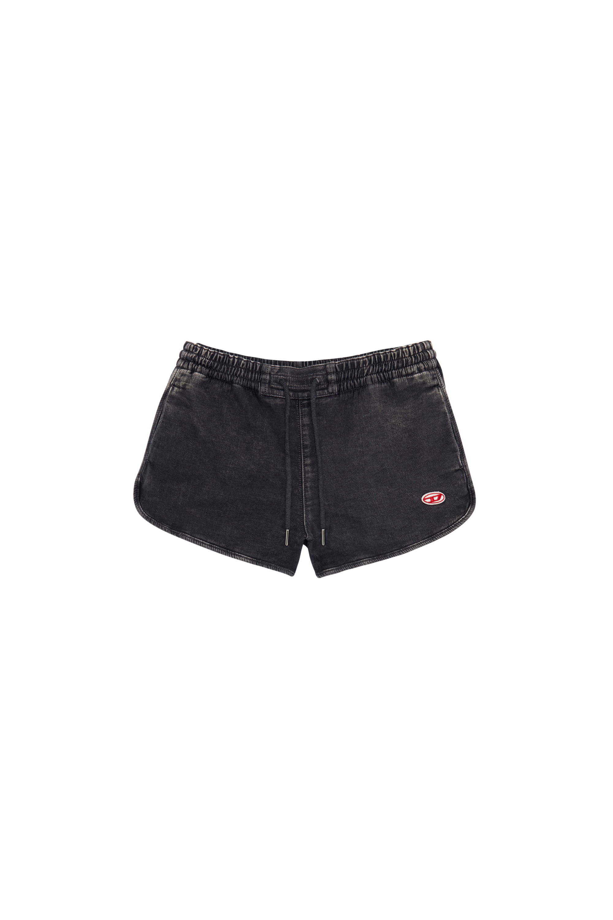 Diesel - D-SUNNY TRACK DENIM RUNNING SHORTS, Nero/Grigio scuro - Image 3