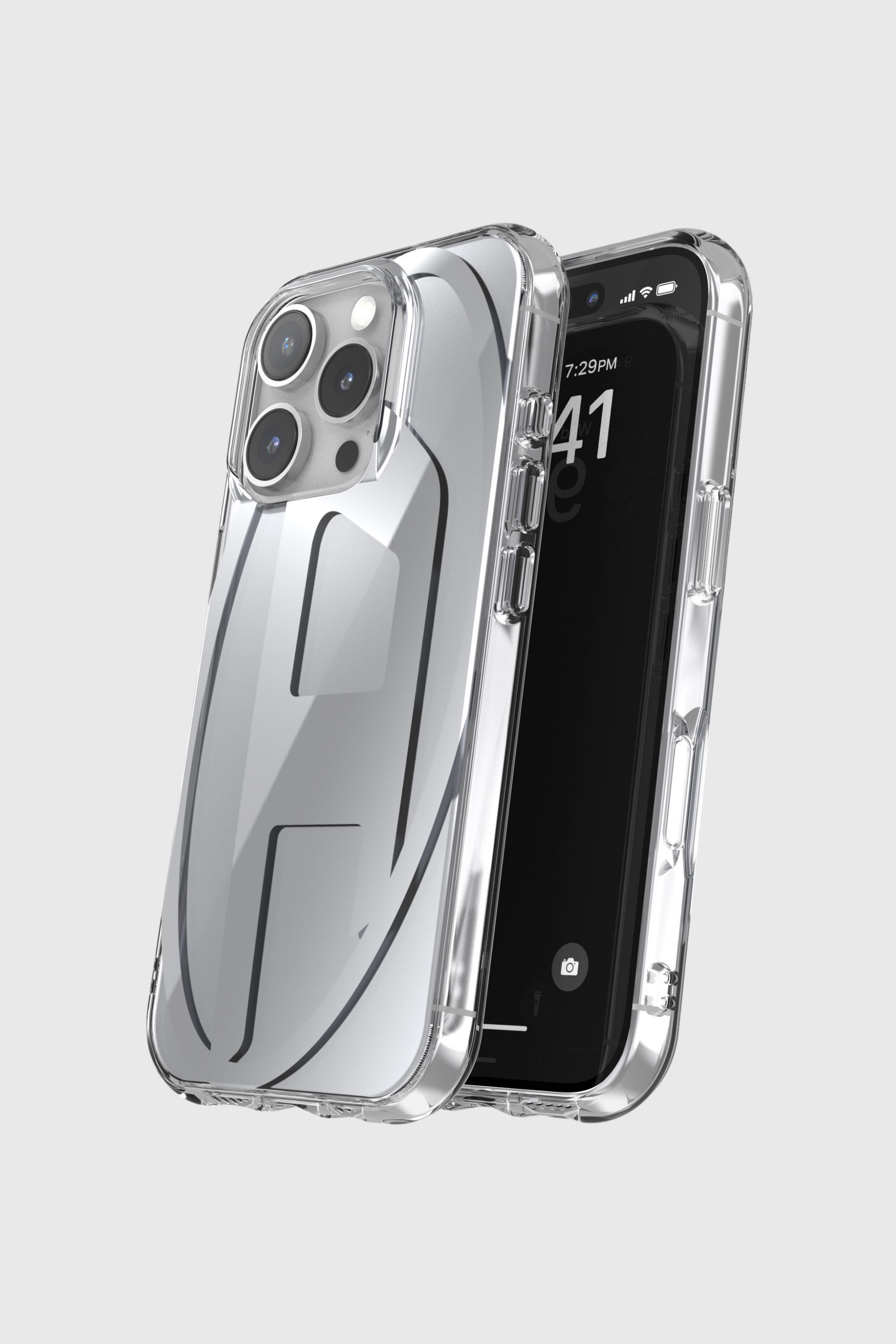 Diesel - 60160 AOP CASE, Cover Oval D per iP 16 Pro Unisex in Grigio - 4