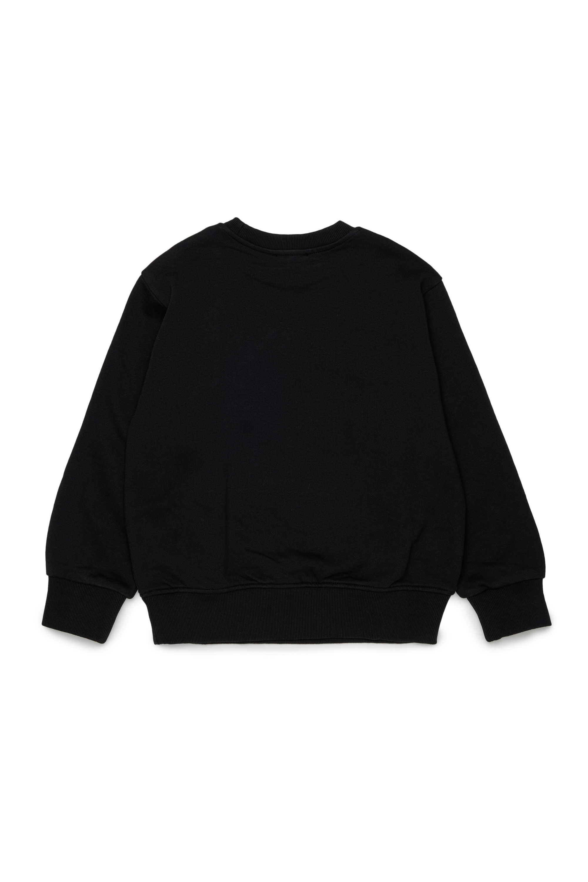 Diesel - SJEANS OVER, Felpa con lettere del logo sfrangiate Uomo in Nero - 2