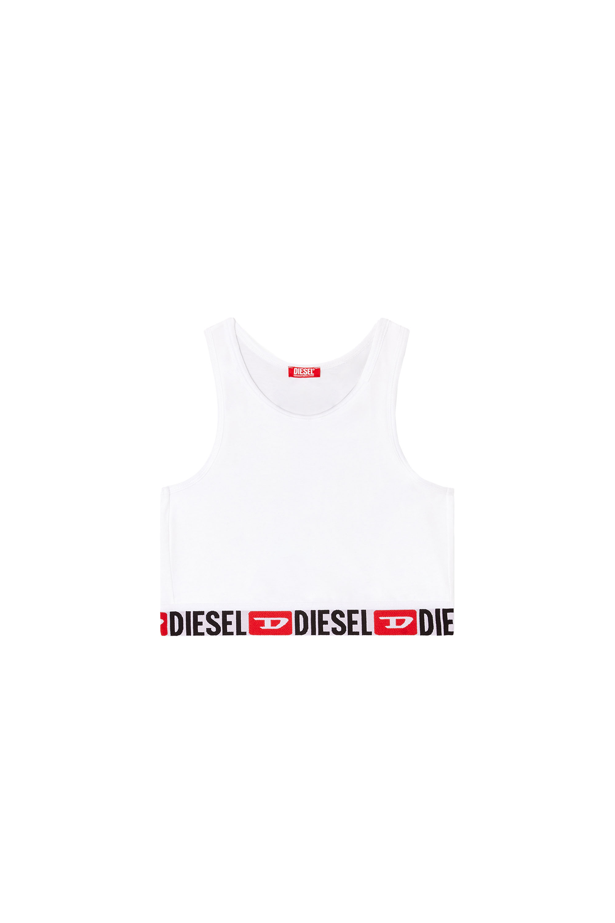 Diesel - SANDRA-D-CORE, Reggiseno sportivo con fascia logo Donna in Bianco - 2