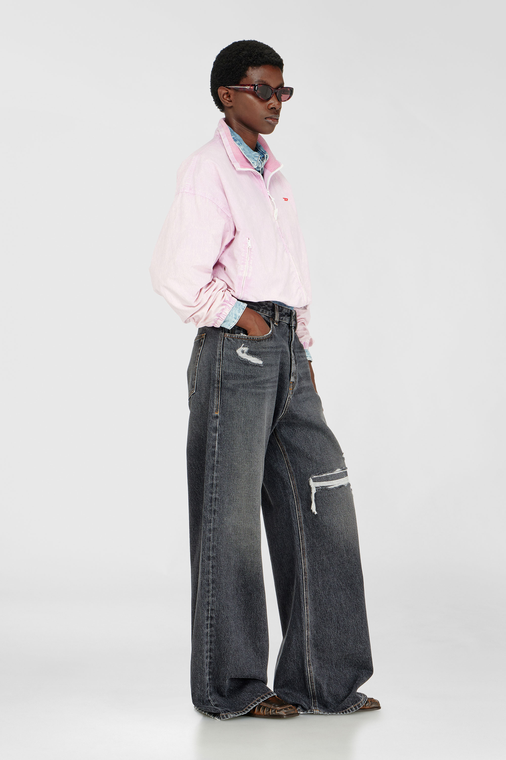 Diesel - Relaxed Jeans 1996 D-Sire 007F6 Unisex, Nero/Grigio scuro - Image 2