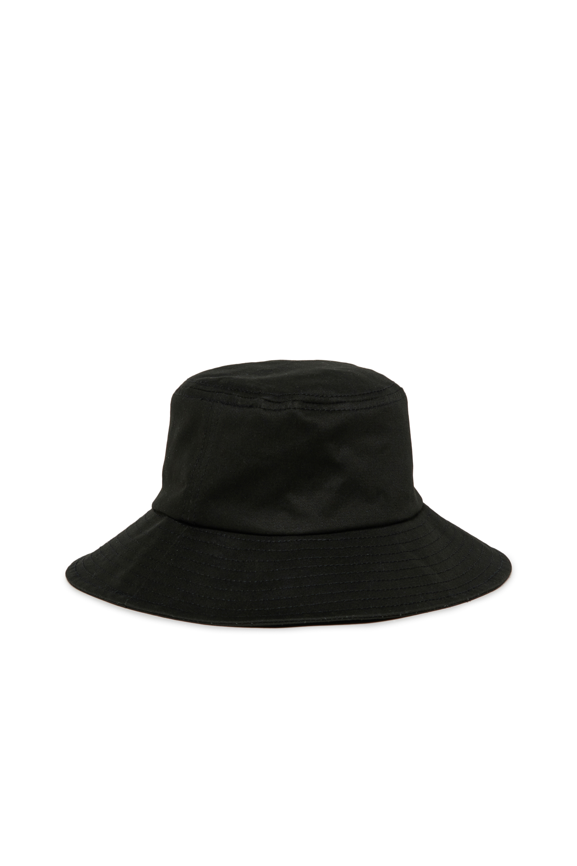 Diesel - FCURTY, Cappello a secchiello in cotone con ampia tesa Donna in Nero - 2