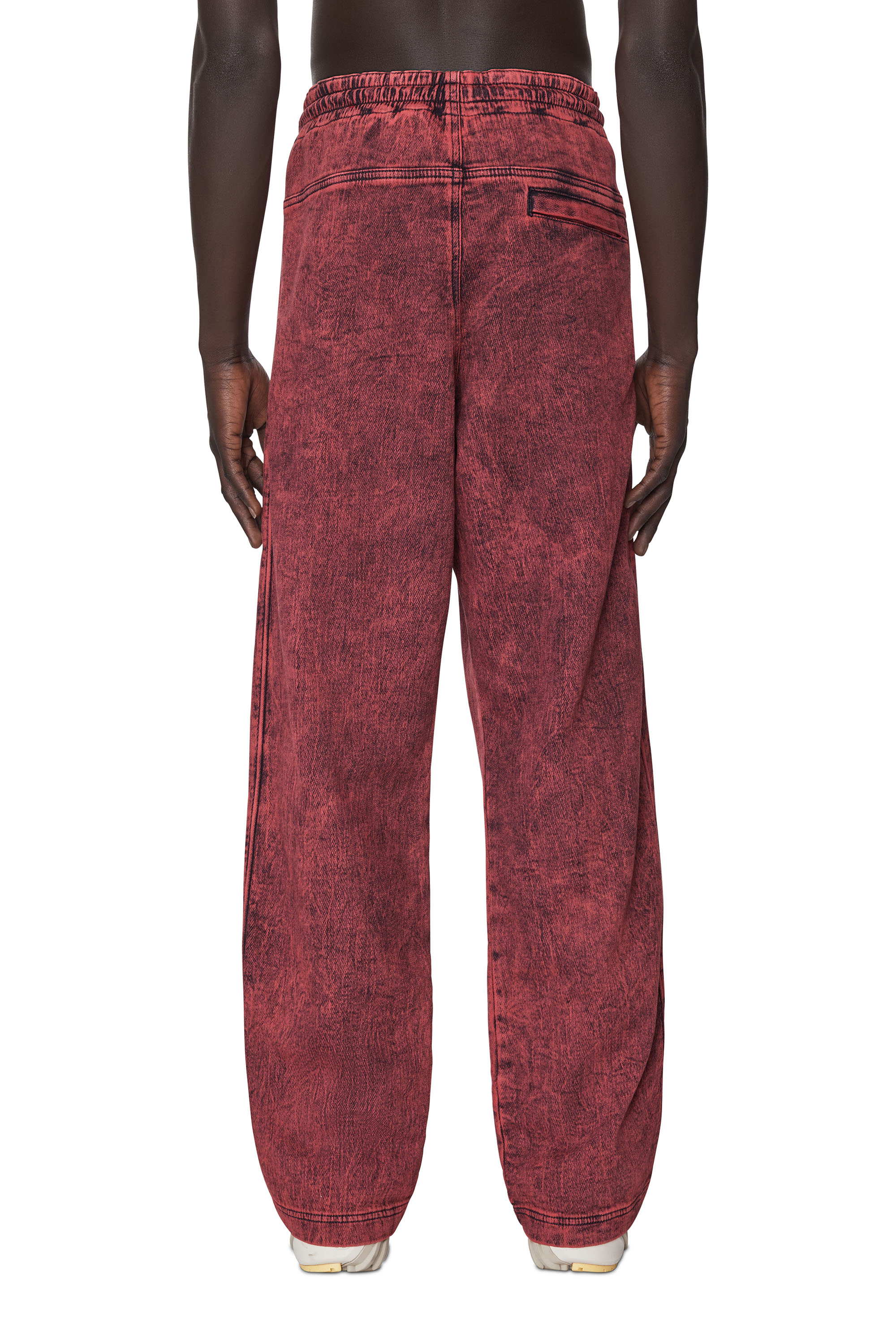 Diesel - D-Martians Track Denim 09D16 Straight, Rosso - Image 2