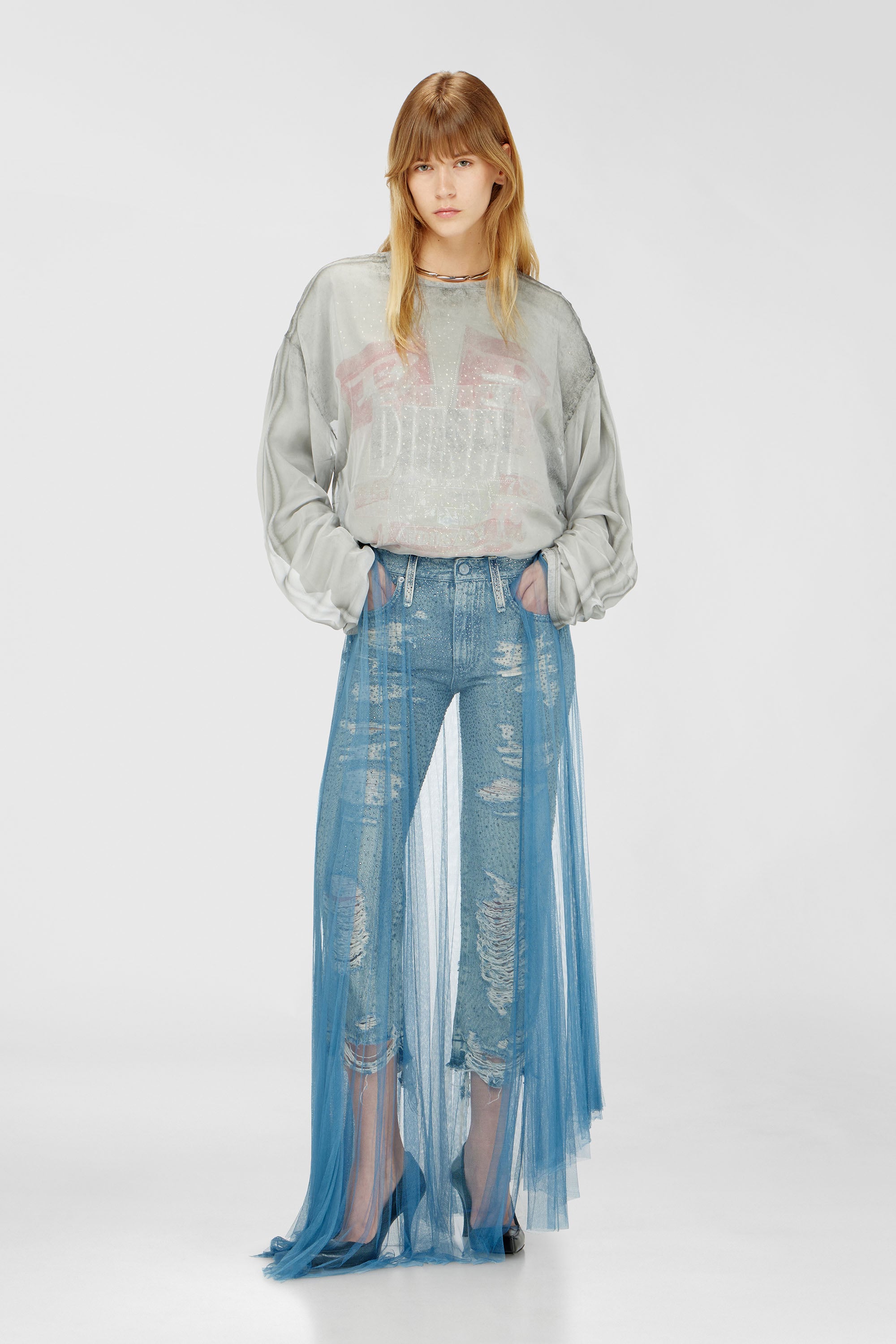 Diesel - Regular Jeans D-Aisi 0DBER Donna, Blu medio - Image 1