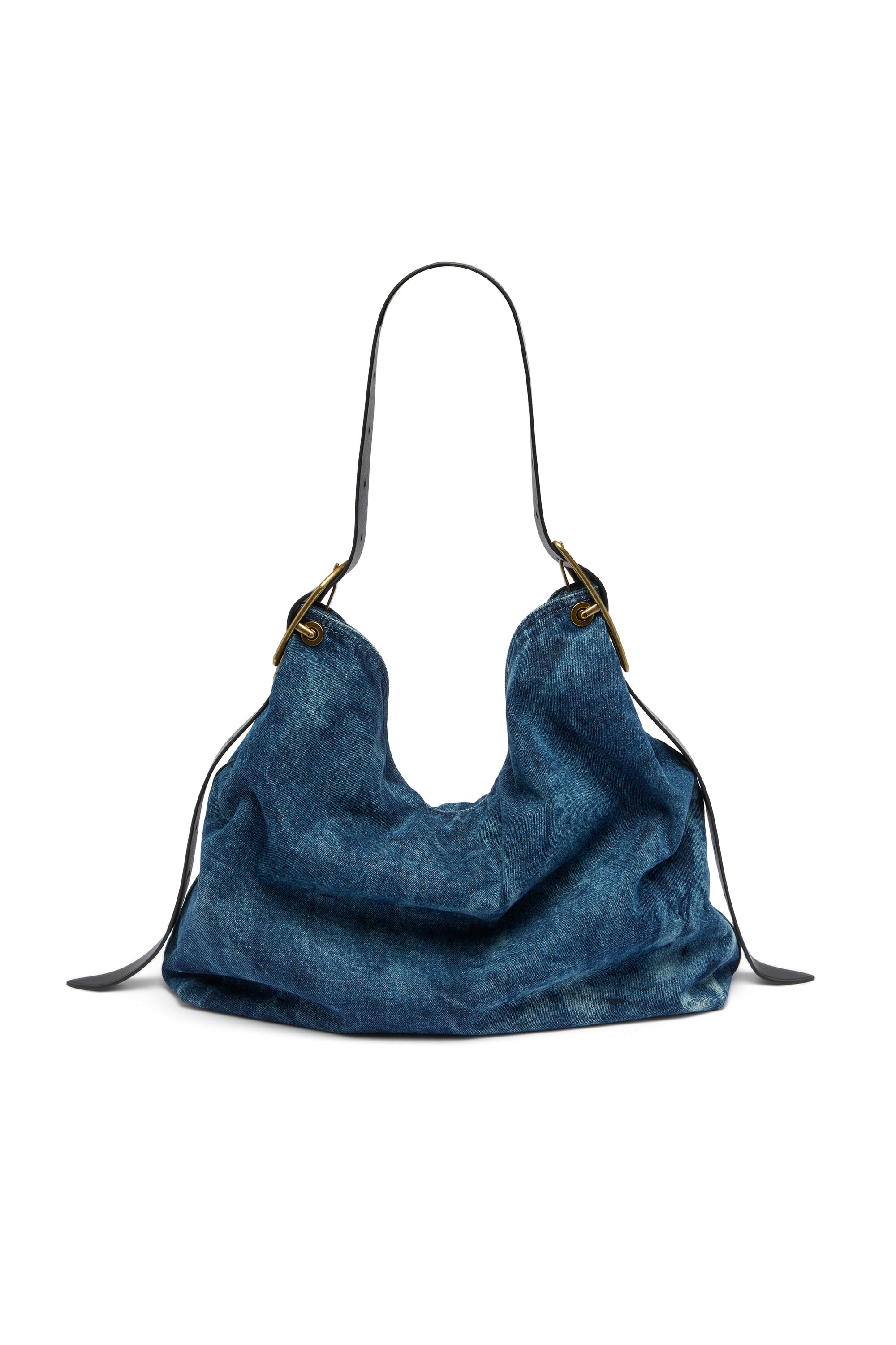 Diesel - D-LINE HOBO L, D-Line-Borsa hobo in denim Donna in Blu - 3
