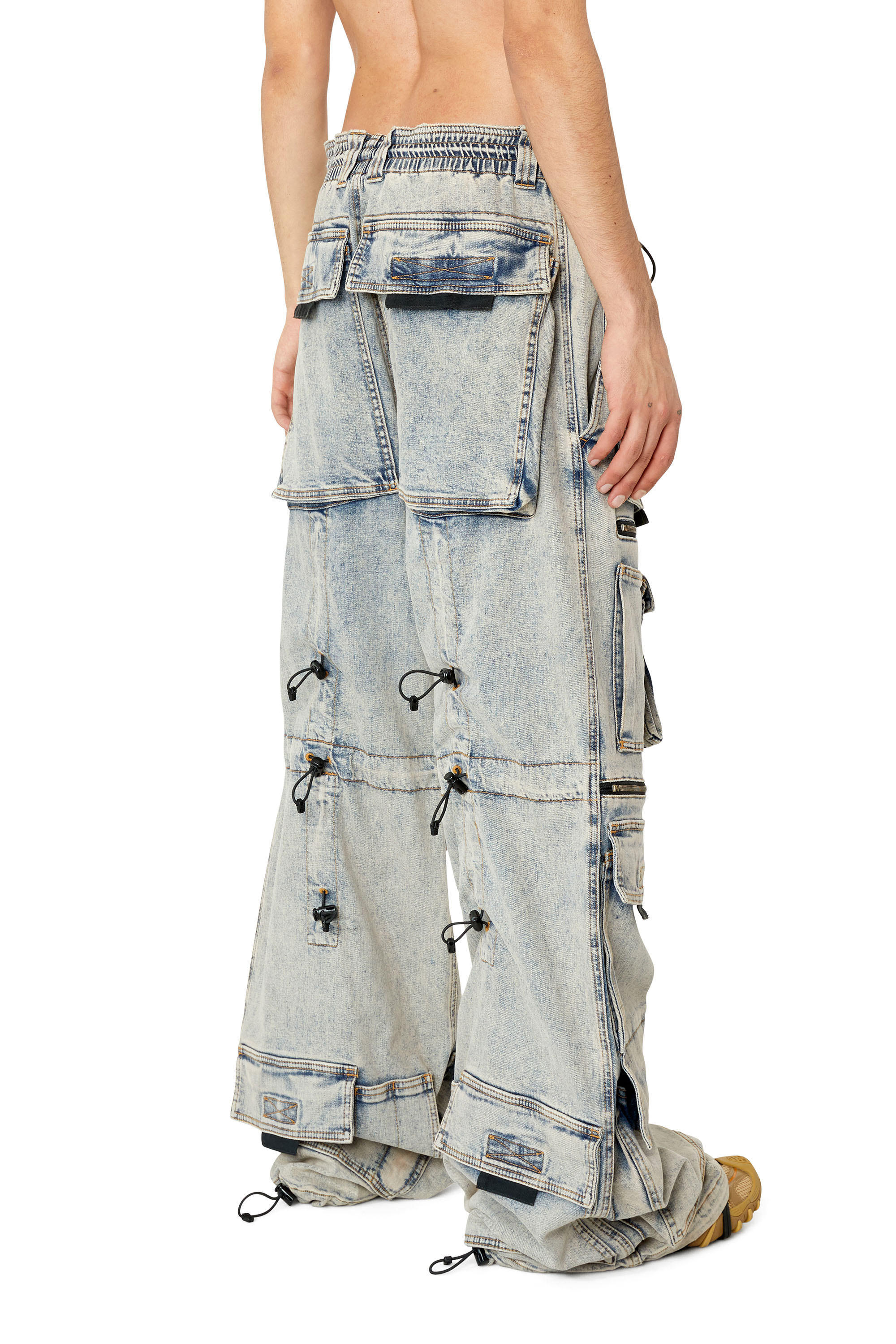 Diesel - Straight Jeans D-Onlypockets 09F12, Blu medio - Image 3