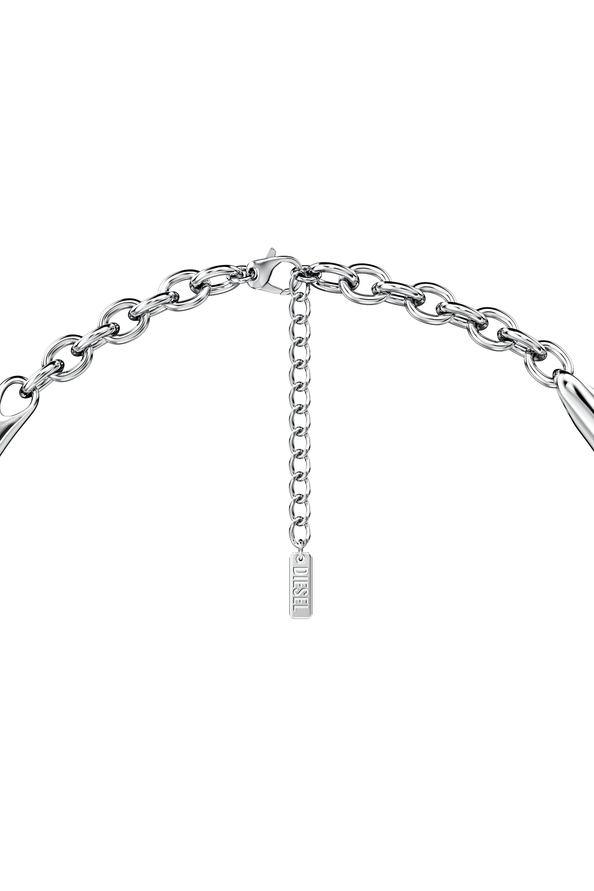 Diesel - DX1697040 JEWELLERY, Collana a catena in acciaio inox Unisex in Argento - 2
