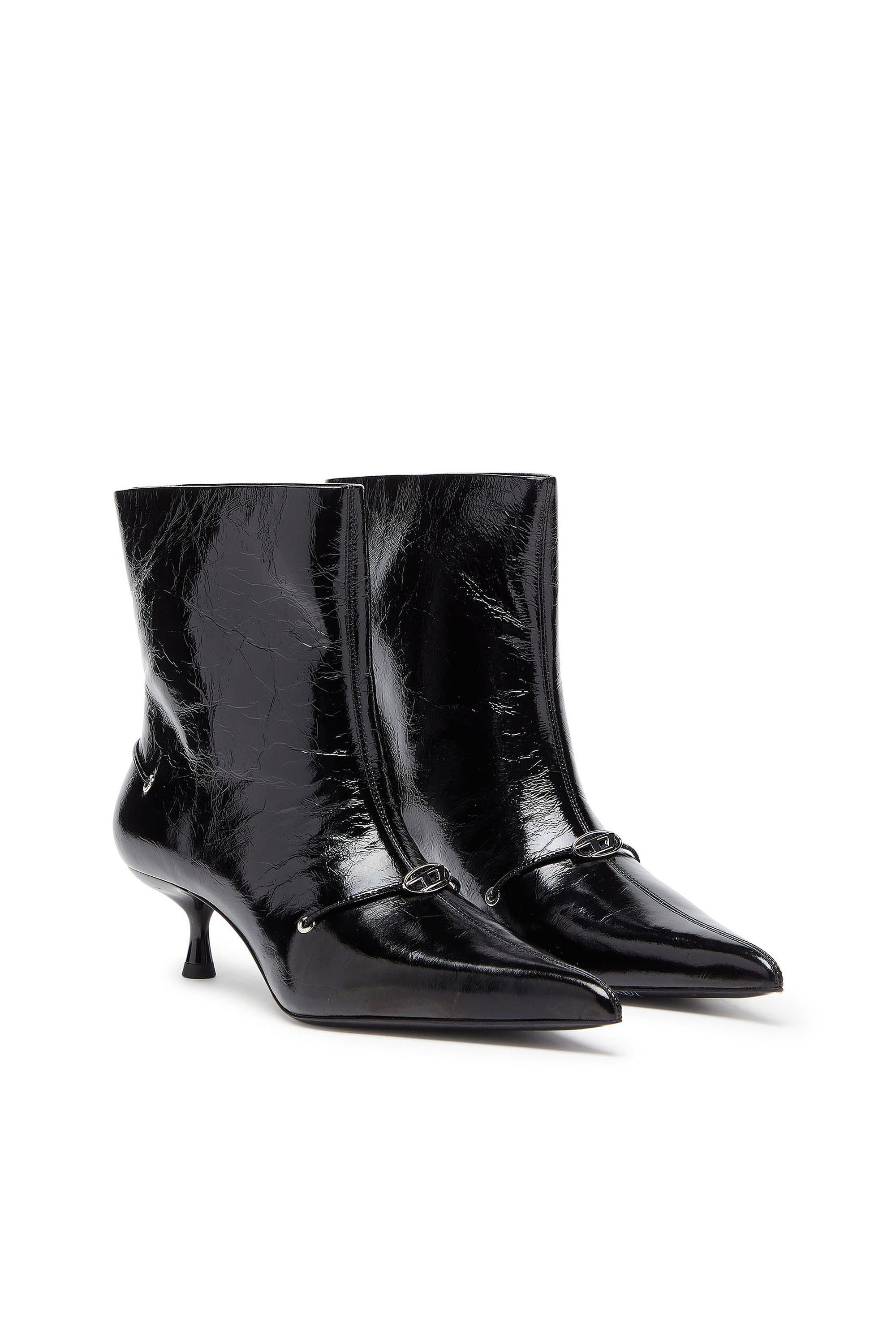 Diesel - D-JEWELS  40 TUBE, D-Ten&Half - Stivaletti in pelle naplak Donna in Nero - 2