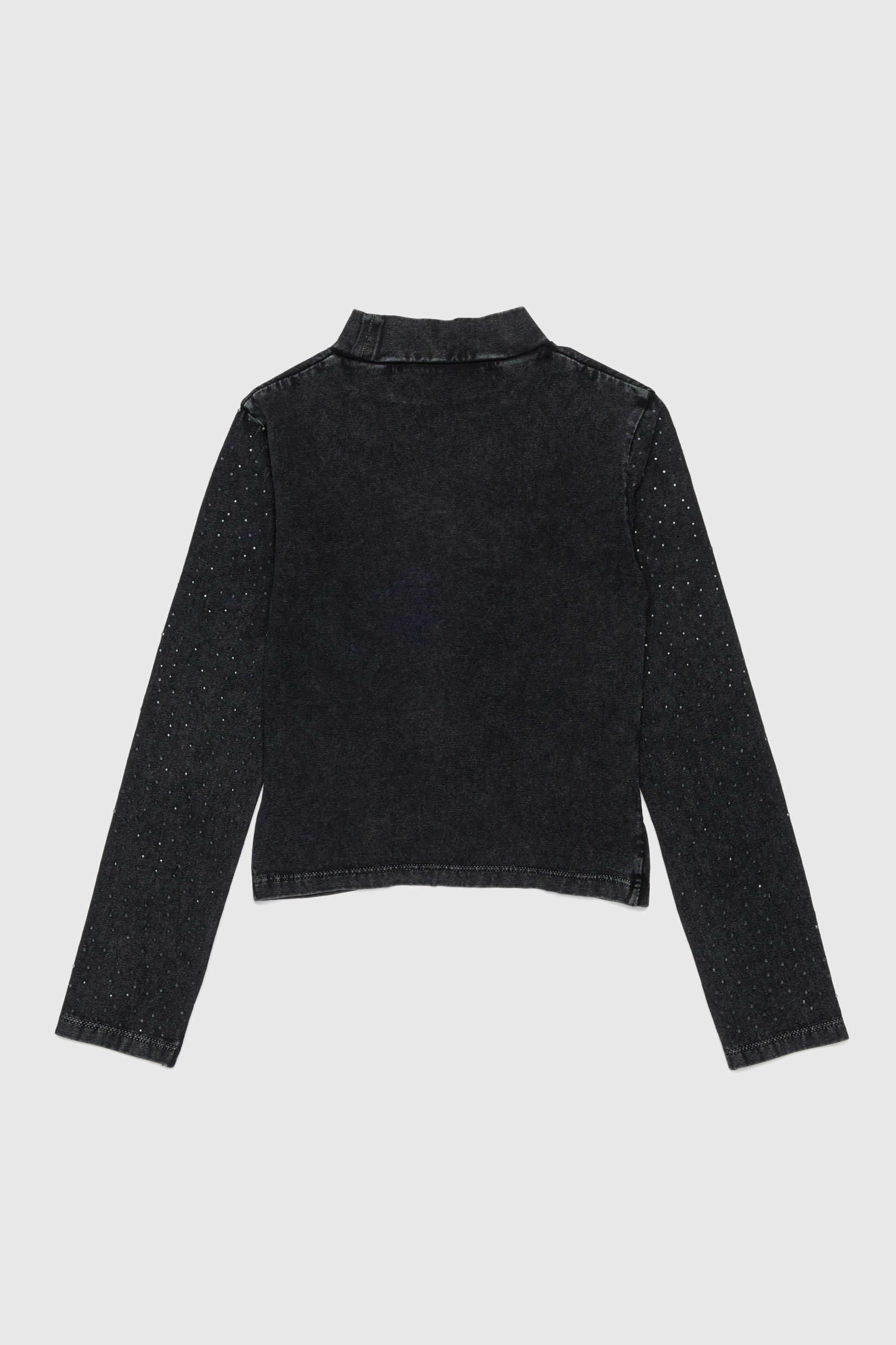 Diesel - TKNOT, Top con orlo twist e strass Donna in Nero - 2
