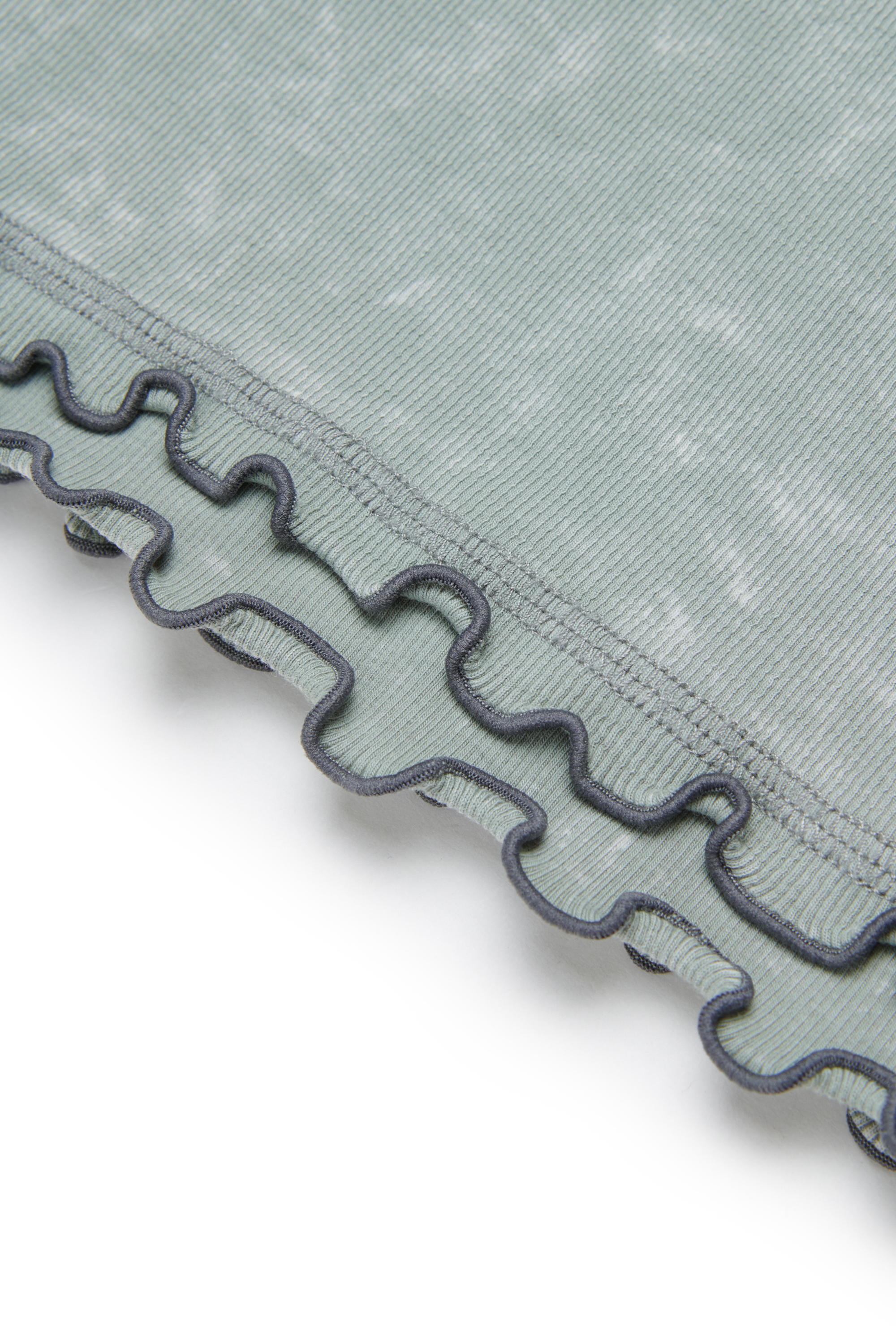 Diesel - TAILIA, T-shirt a costine con volant Donna in Grigio - 4