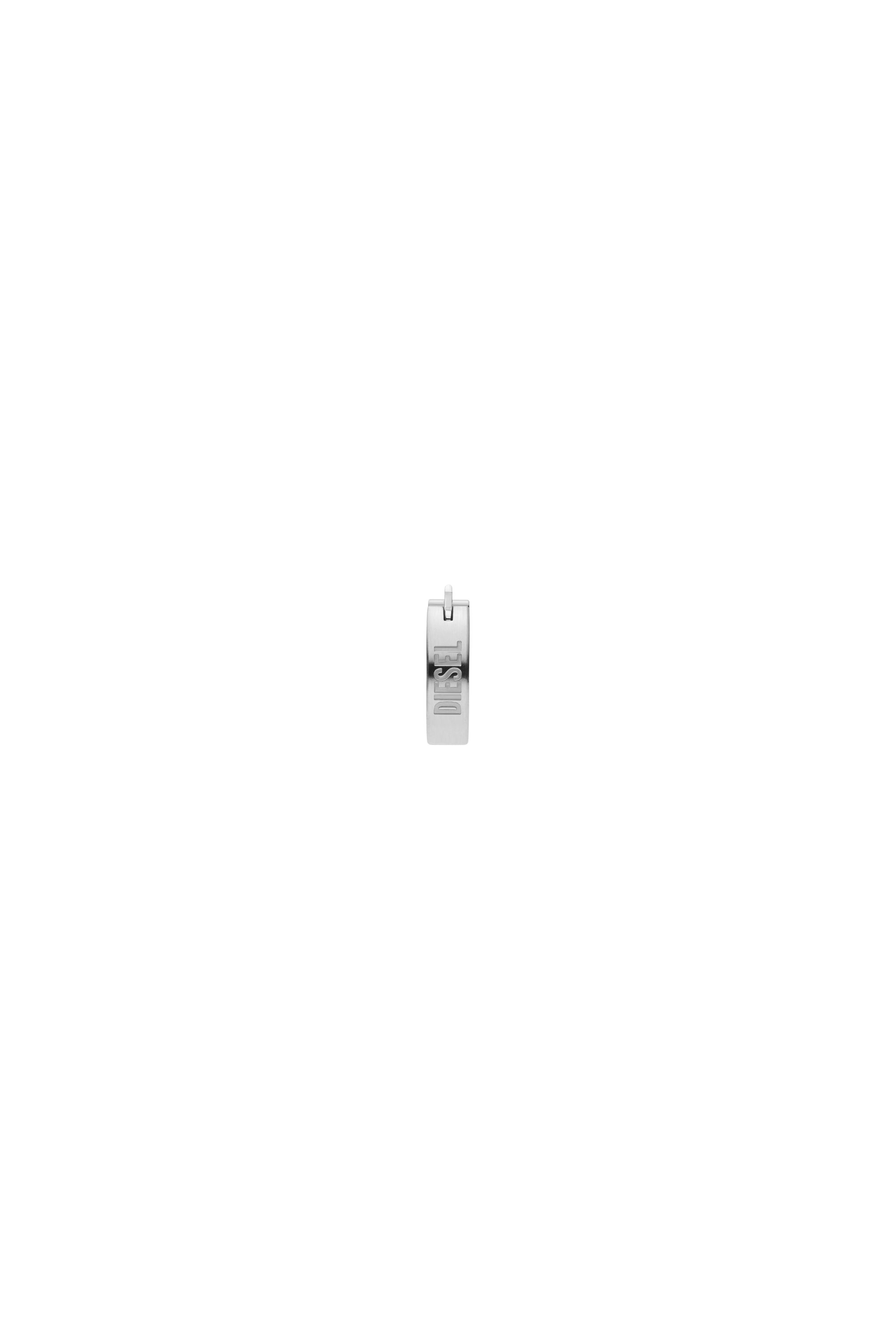 Diesel - DX1639040 JEWELLERY, Orecchino a cerchio in acciaio inossidabile Unisex in Argento - 2