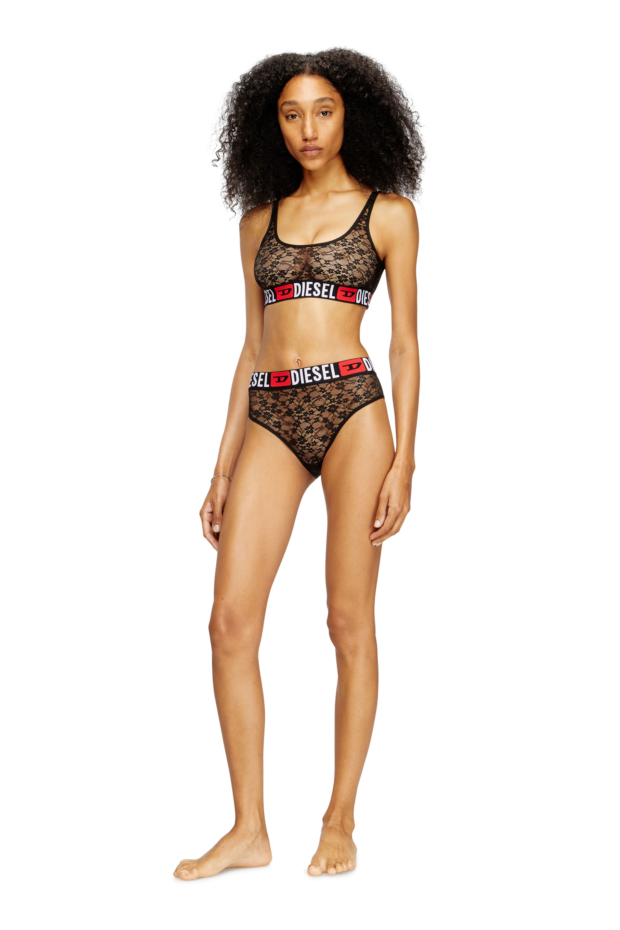 Diesel - SAM-D-CORE, Slip in pizzo di nylon con logo Diesel Donna in ToBeDefined - 1