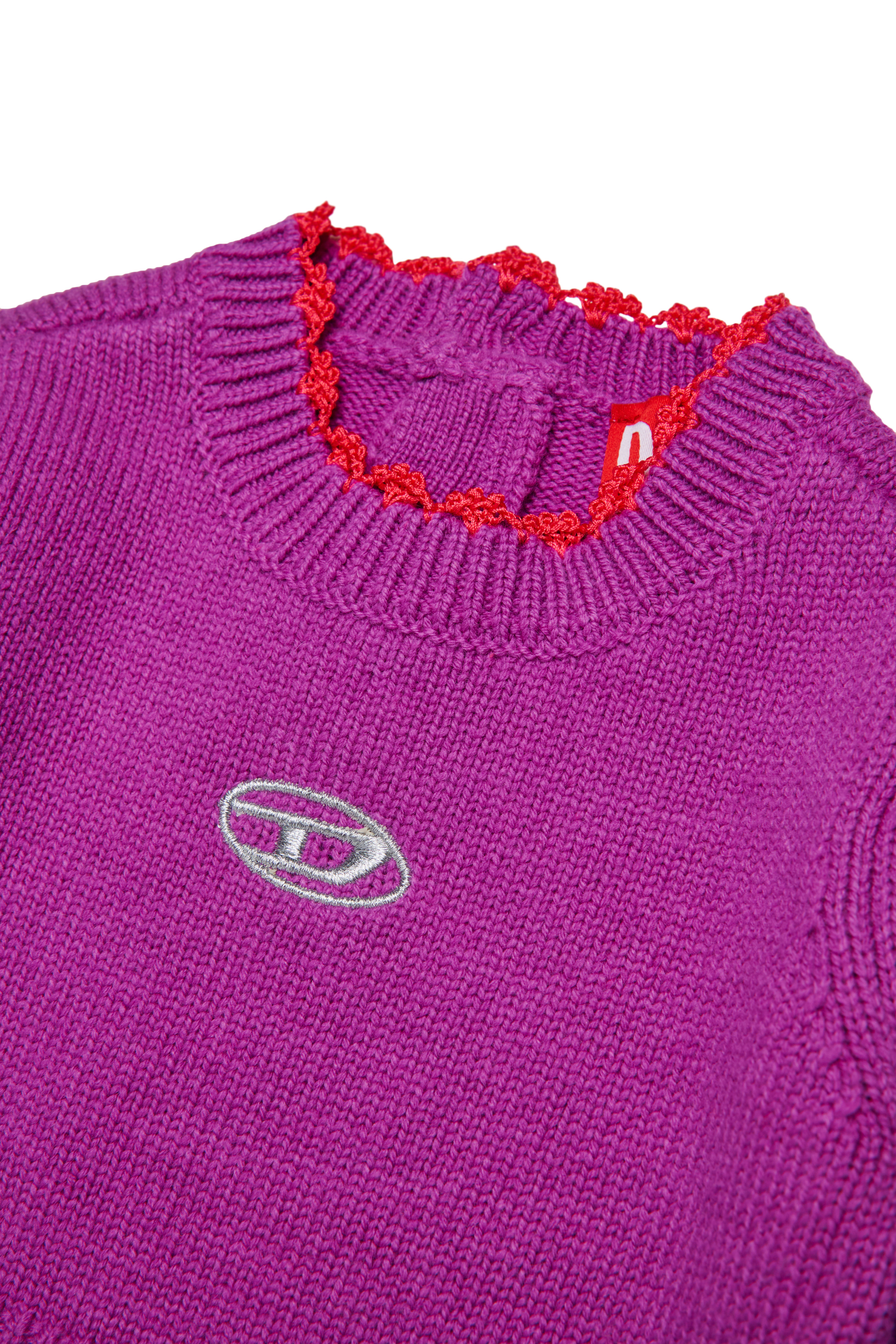 Diesel - DALLEB, Abito in lana con logo ricamato Donna in Viola - 4