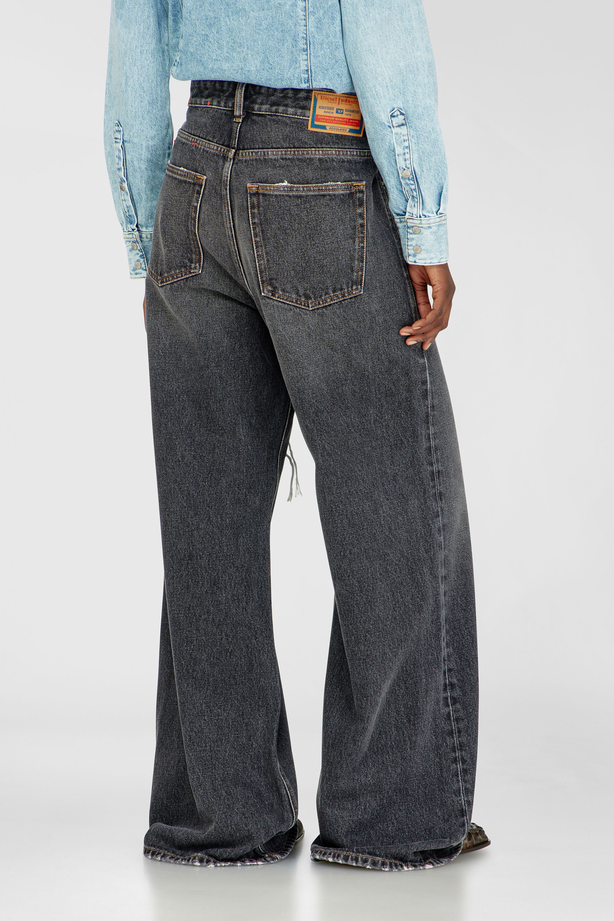 Diesel - Relaxed Jeans 1996 D-Sire 007F6 Unisex, Nero/Grigio scuro - Image 5