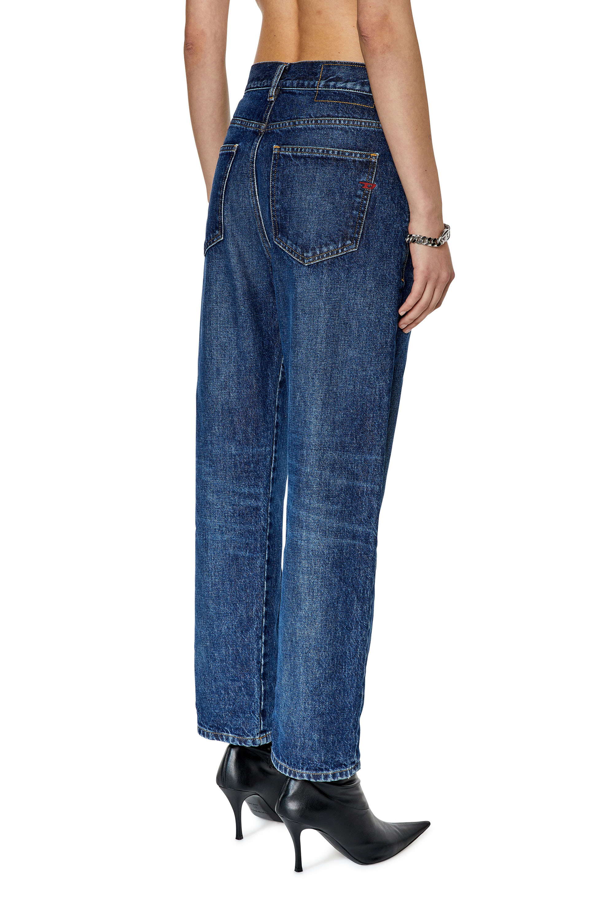 Diesel - Boyfriend Jeans 2016 D-Air 09F35 Donna, Blu medio - Image 4