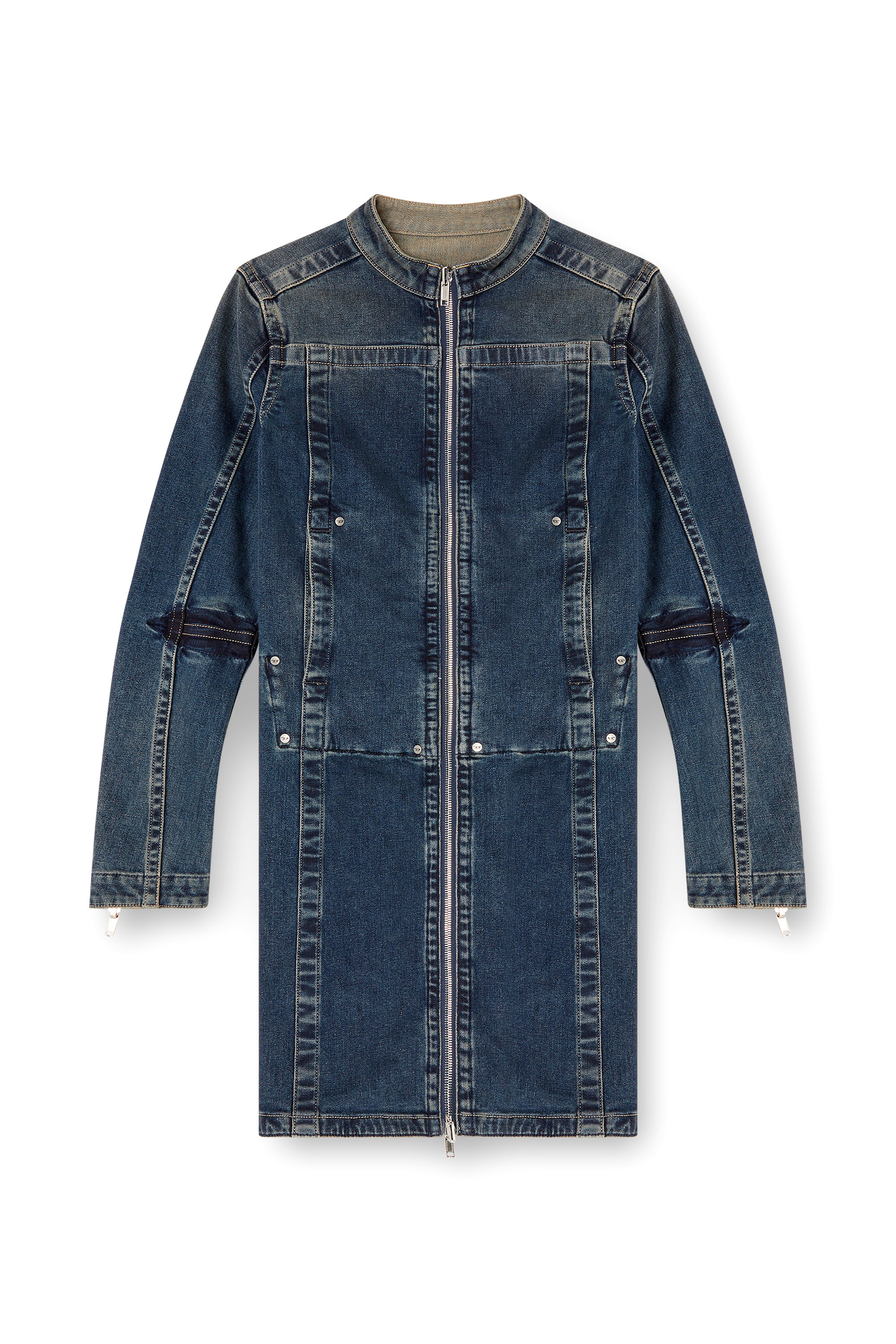 Diesel - DE-ROMI-RE, Abito corto in denim Rehab Donna in Blu - 3