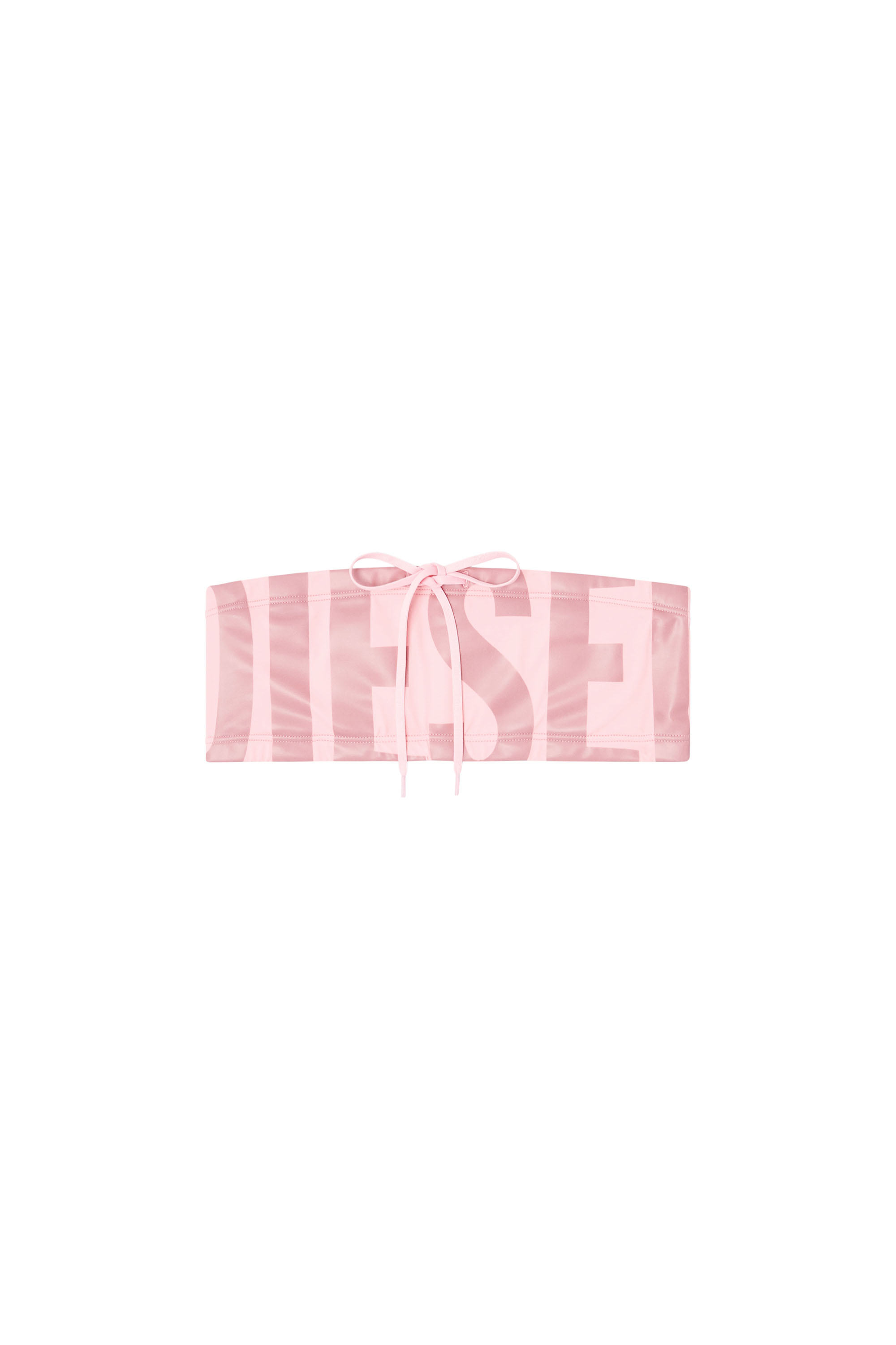 Diesel - MIRIAM-D-CORE, Bikini top a fascia con maxi logo Donna in Rosa - 4