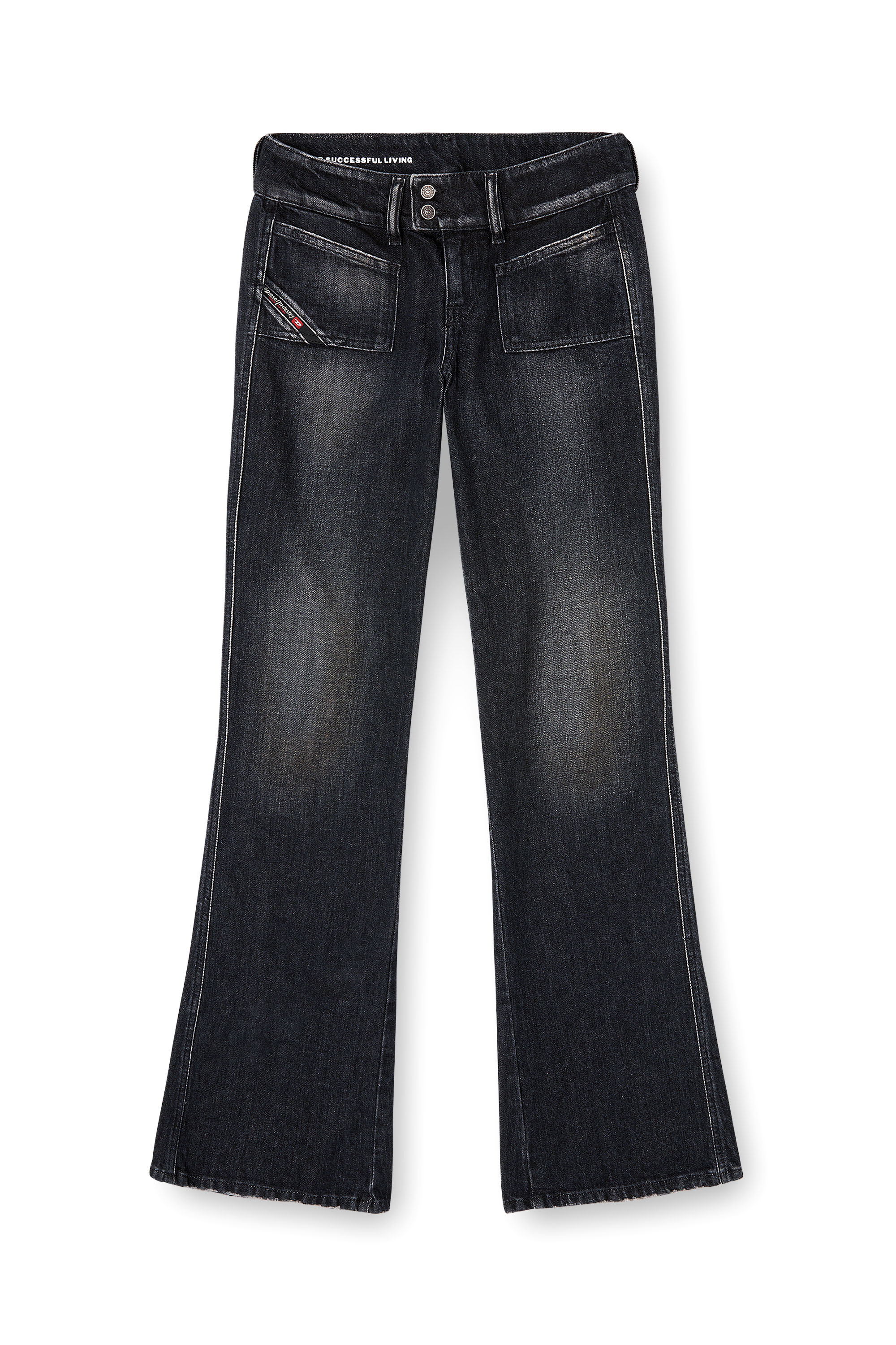Diesel - Bootcut Jeans D-Hush 09N50 Donna, Nero/Grigio scuro - Image 3