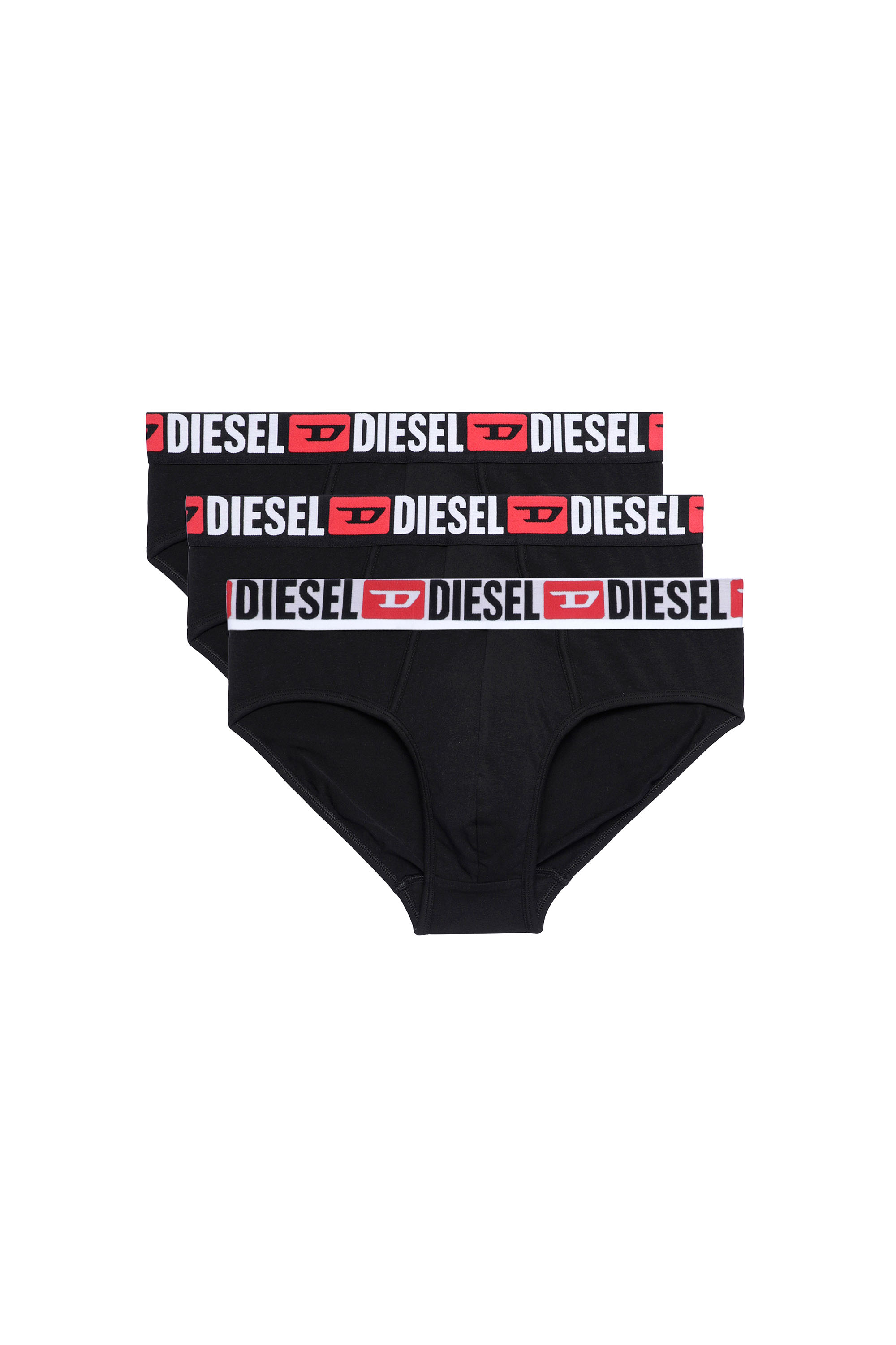 Diesel - UMBR-ANDRETHREEPACK, Set di tre slip a tinta unita Uomo in Nero - 2