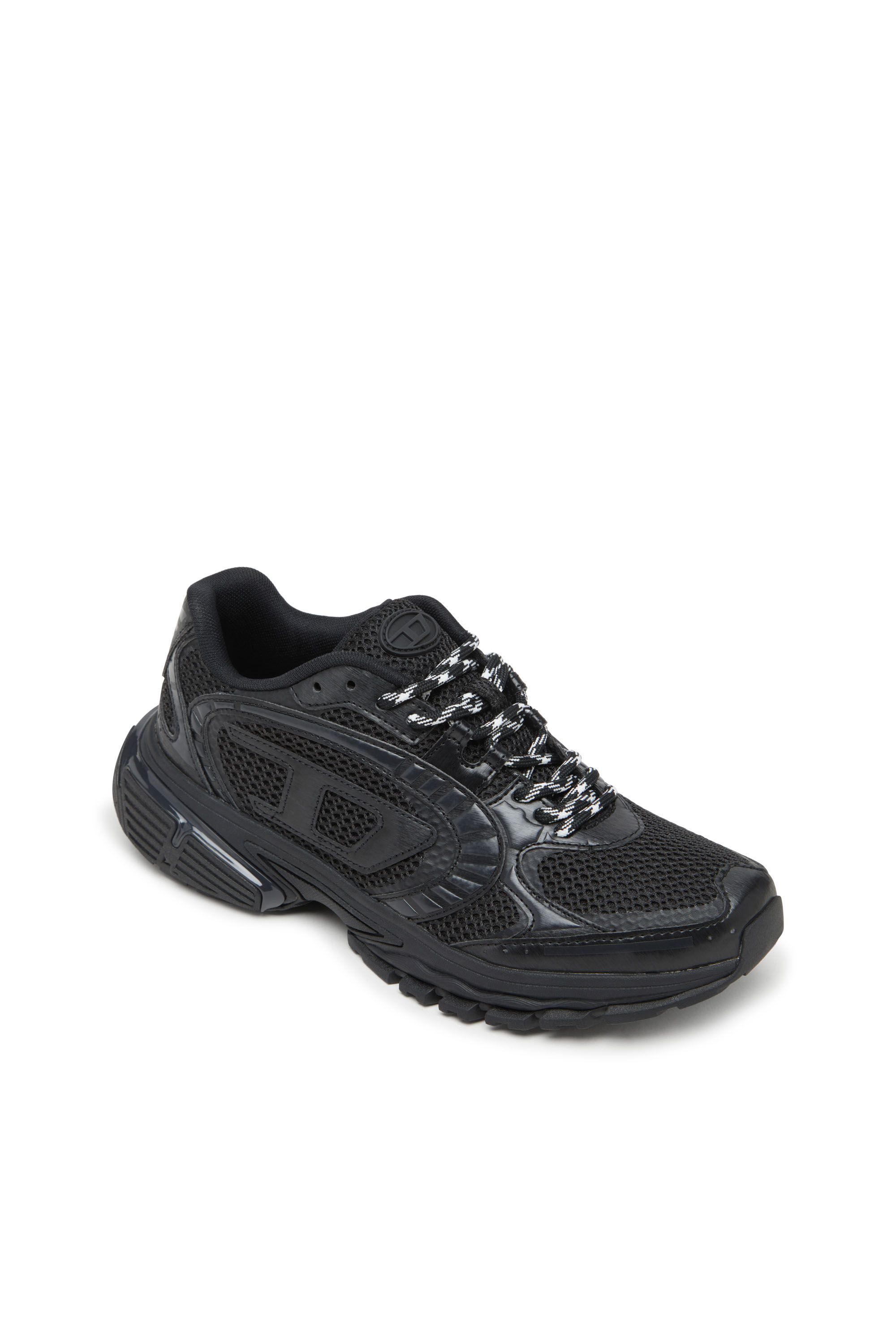 Diesel - S-PRO-V-DENSE LOW, S-Pro-V-Dense-Sneaker in rete con logo Oval D Uomo in Nero - 6