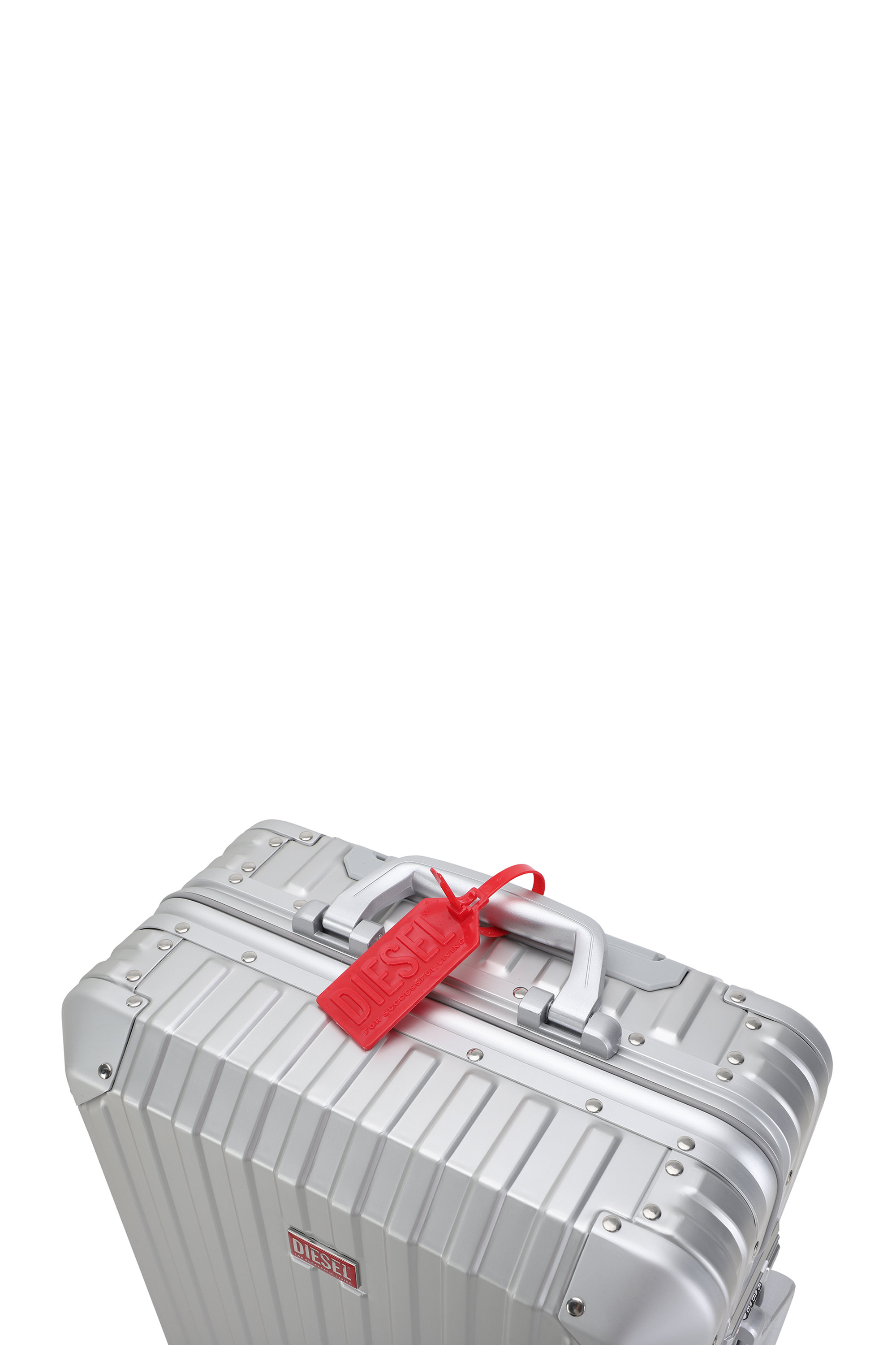 Diesel - DIESEL ALUMINUM TROLLEY- DSL002, Valigia in alluminio taglia S Unisex in Argento - 2