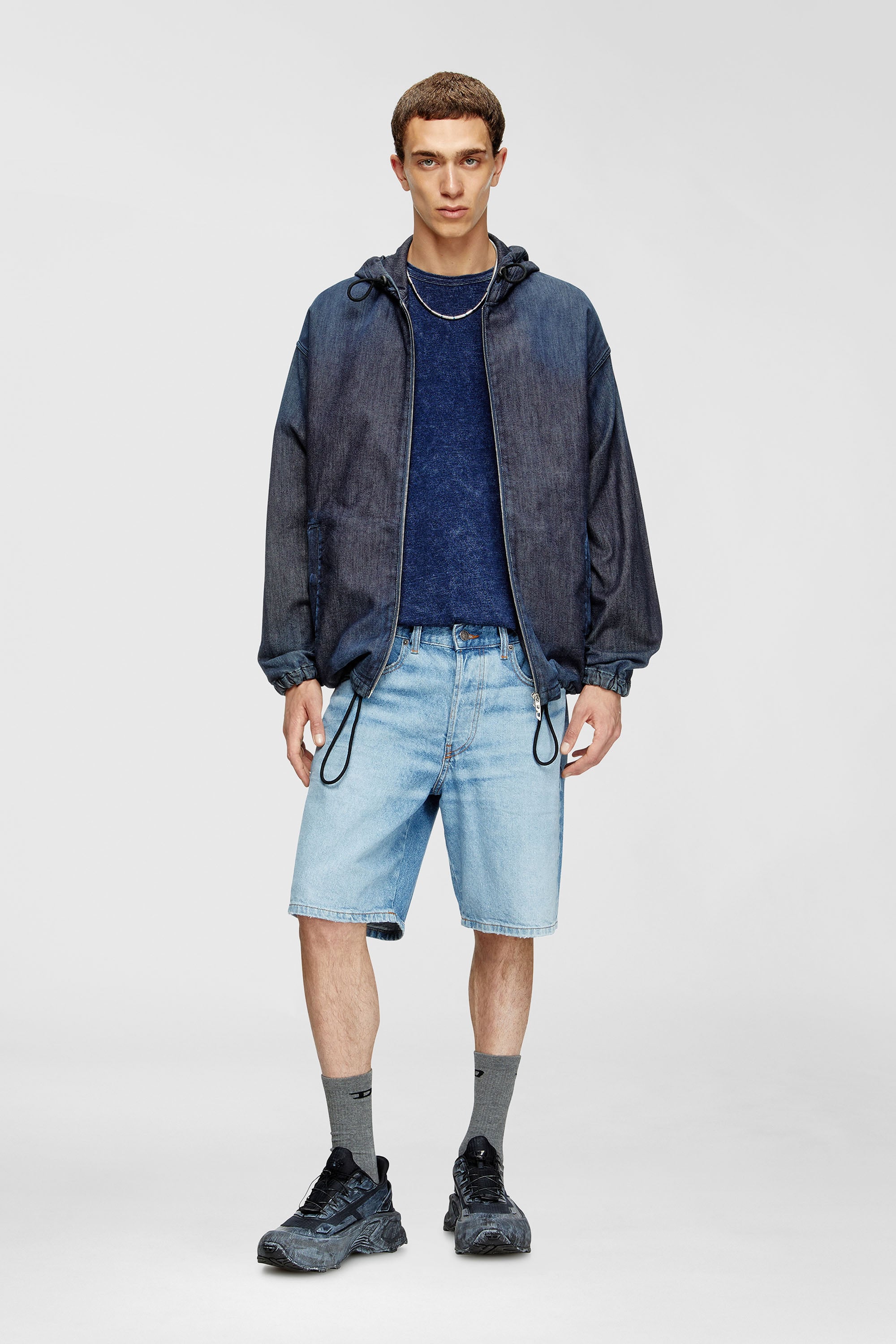 Diesel - SKM-D-TENNIS-CREW-17,5, Set da tre calzini a coste con logo D Uomo in Multicolor - 2