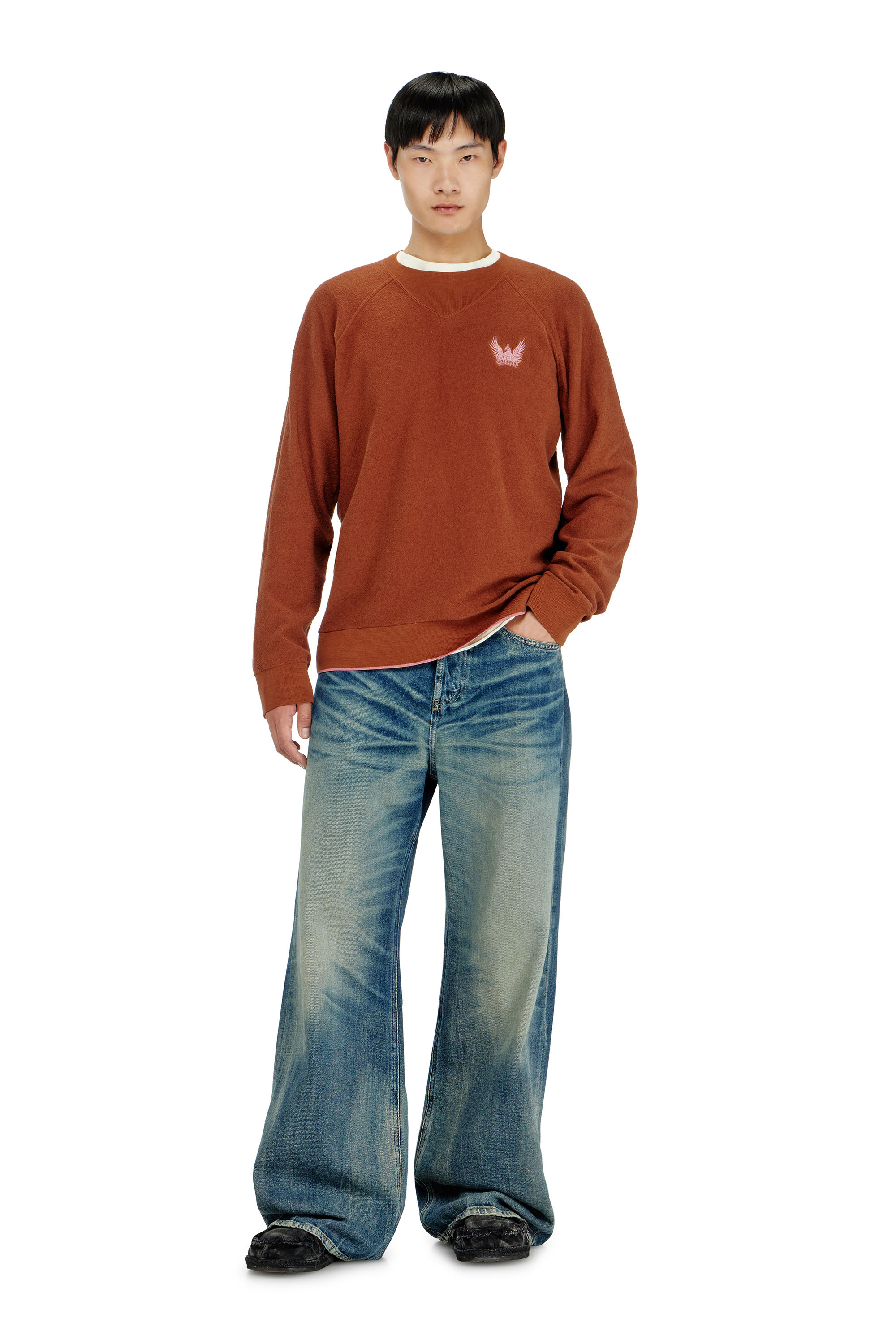 Diesel - K-RALFS, Maglione boucl&eacute; con ricamo Phoenix Uomo in ToBeDefined - 1