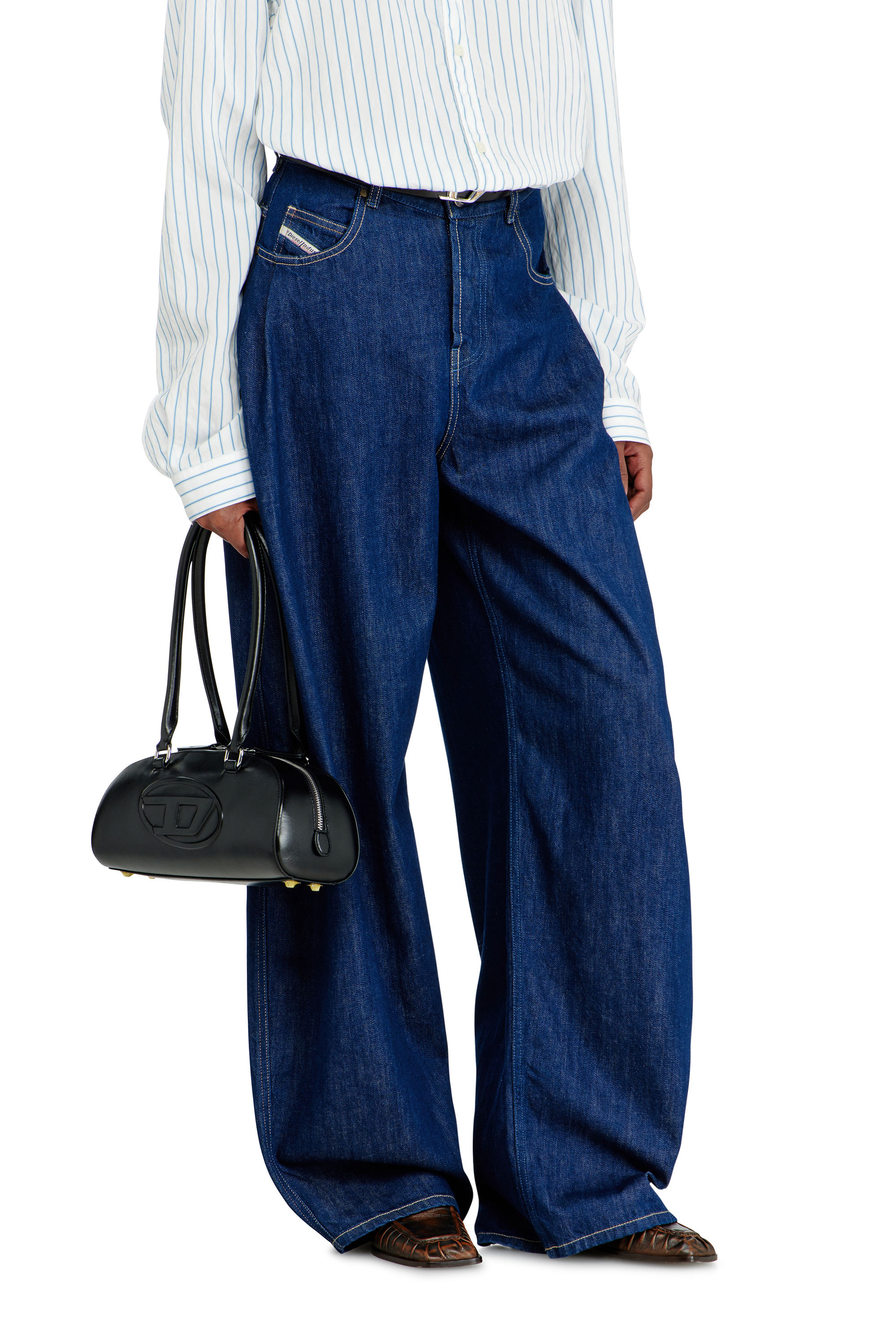 Diesel - Relaxed Jeans 1987 D-Khelz 09Q09 Donna, Blu Scuro - Image 7