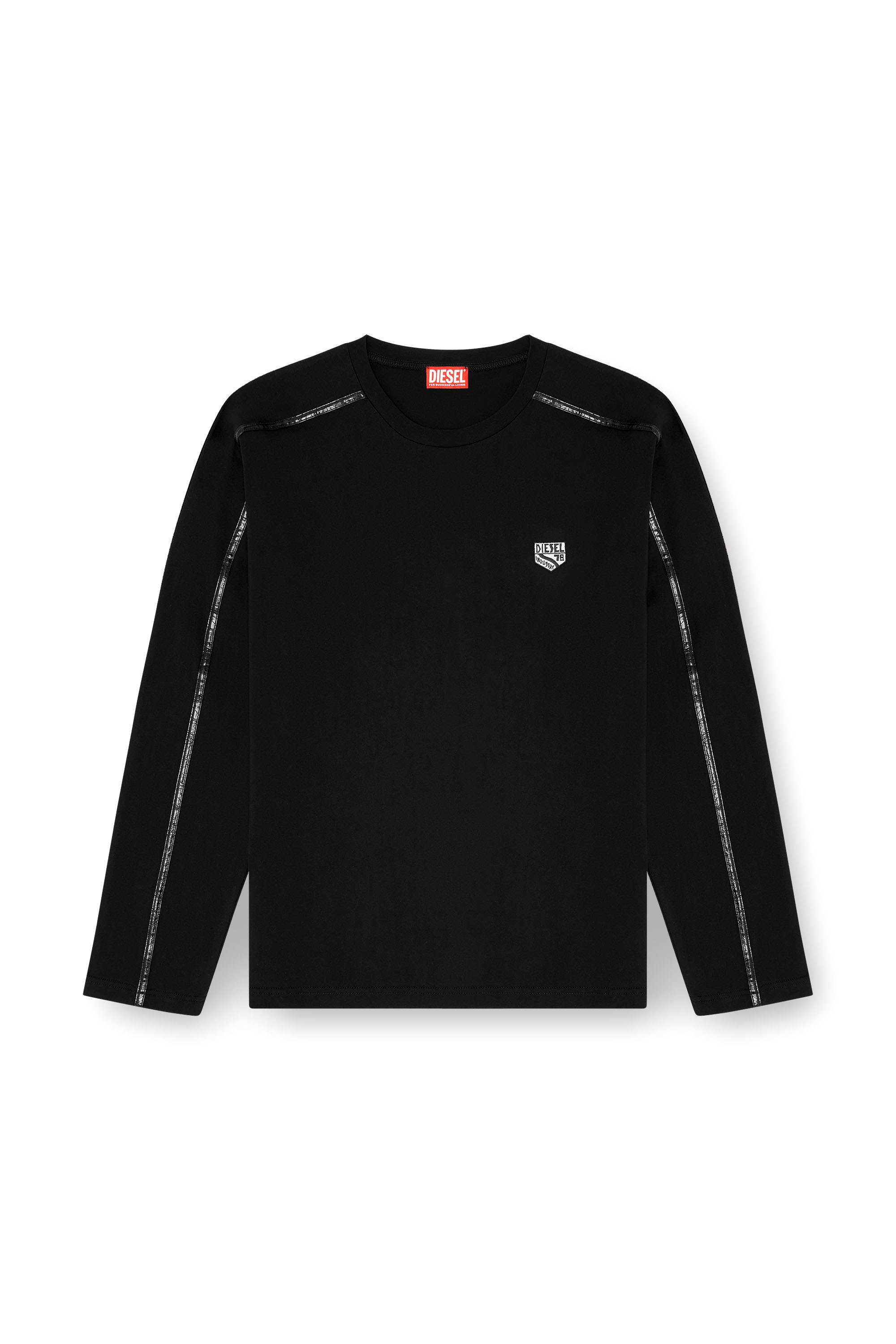 Diesel - T-NORM-LS-FL, T-shirt a manica lunga con profili tono su tono Uomo in ToBeDefined - 2